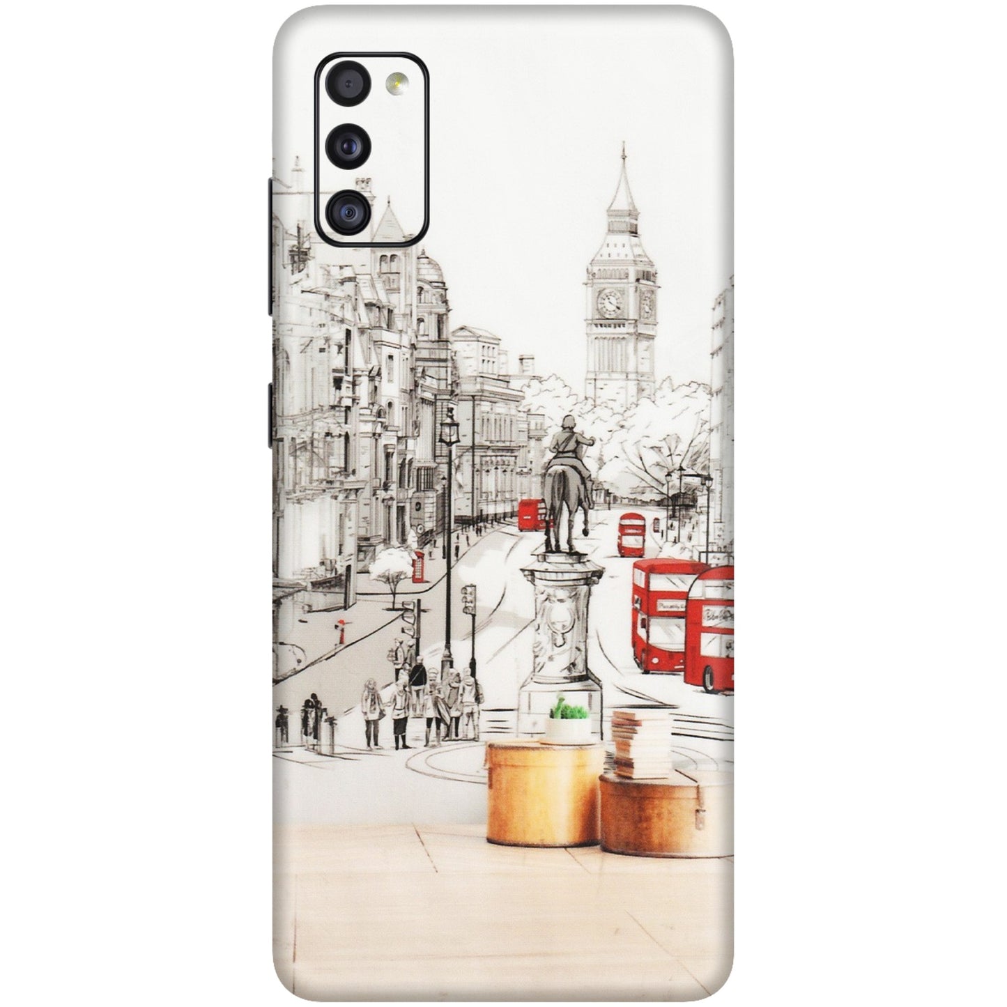 Samsung A/S Series Phone Skins (All Models) - London Street - Transparent Finish (T-02) Samsung Galaxy A41