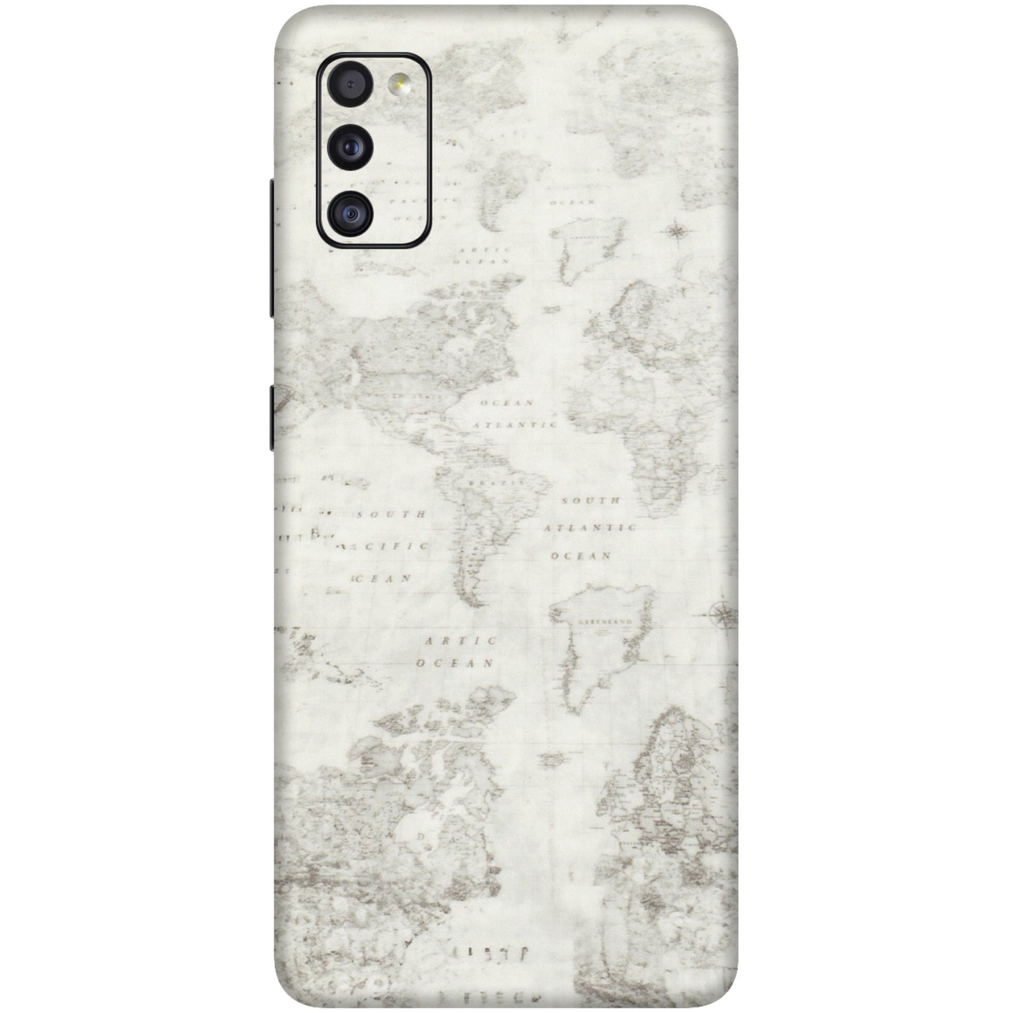 Samsung A/S Series Phone Skins (All Models) - World Travel Map - Transparent Finish (T-04) Samsung Galaxy A41