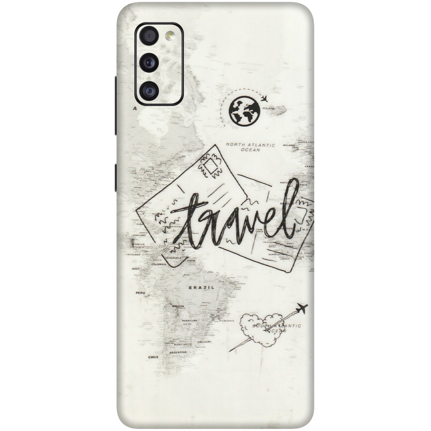 Samsung A/S Series Phone Skins (All Models) - Travel Ticket - Transparent Finish (T-06) Samsung Galaxy A41