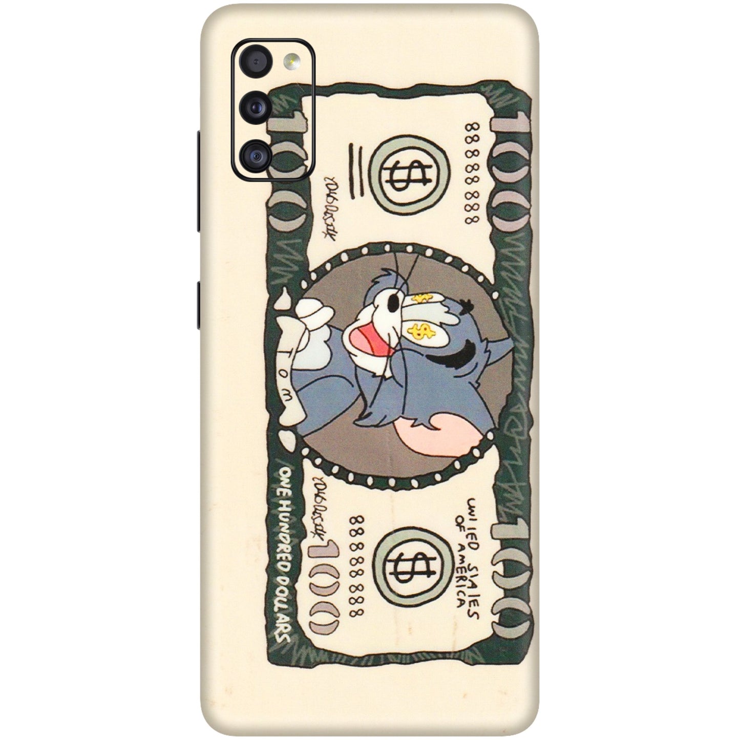 Samsung A/S Series Phone Skins (All Models) - One Hundred Dollar Tom - Transparent Finish (T-16) Samsung Galaxy A41