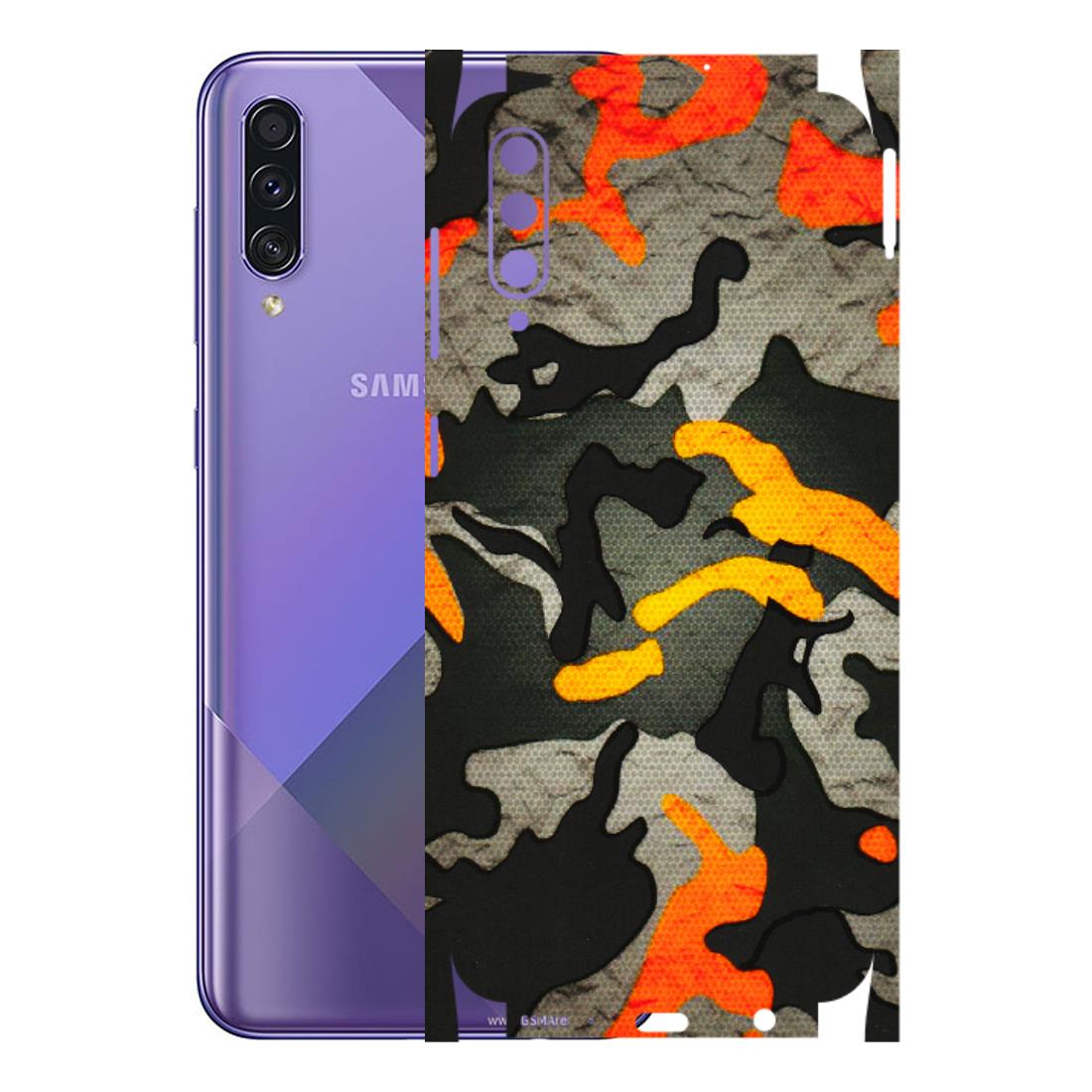 Samsung A/S Series Phone Skins (All Models) - Orange Camouflage - 3D Embossed Finish (L-204) Samsung Galaxy A50S