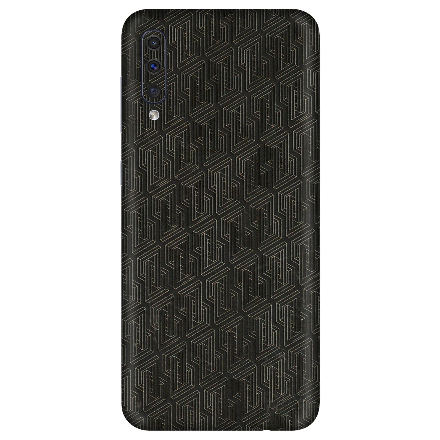 Samsung A/S Series Phone Skins (All Models) - Black Abstract Pattern - 3D Embossed Finish (L-117) Samsung Galaxy A50