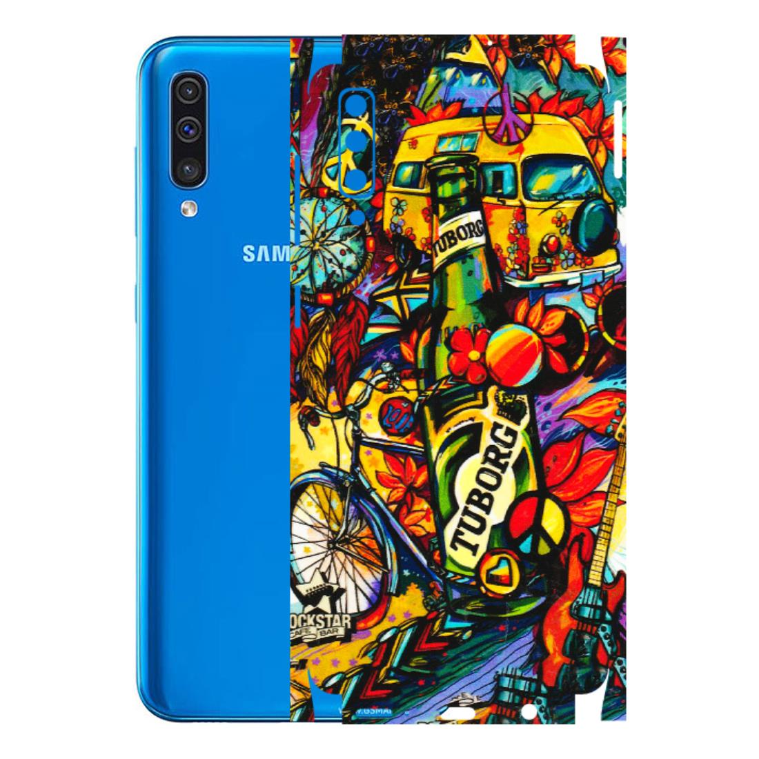 Samsung A/S Series Phone Skins (All Models) - Cool Beer Bottle - 3D Embossed Finish (L-193) Samsung Galaxy A50