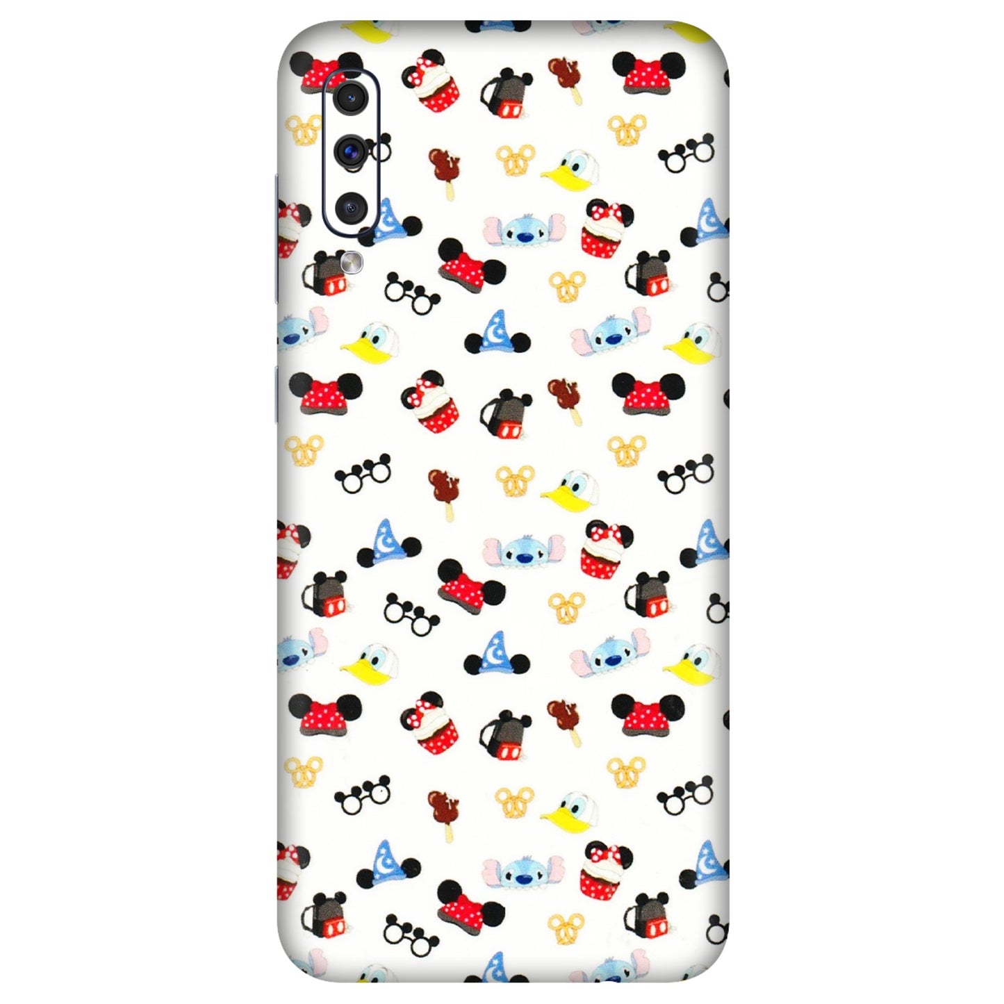 Samsung A/S Series Phone Skins (All Models) - Minnie Mouse & Donald Doodles s - 3D Embossed Finish (L-194) Samsung Galaxy A50