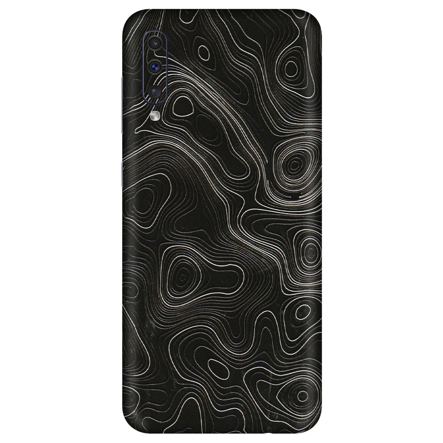 Samsung A/S Series Phone Skins (All Models) - Black Swirl - 3D Embossed Finish (L-196) Samsung Galaxy A50