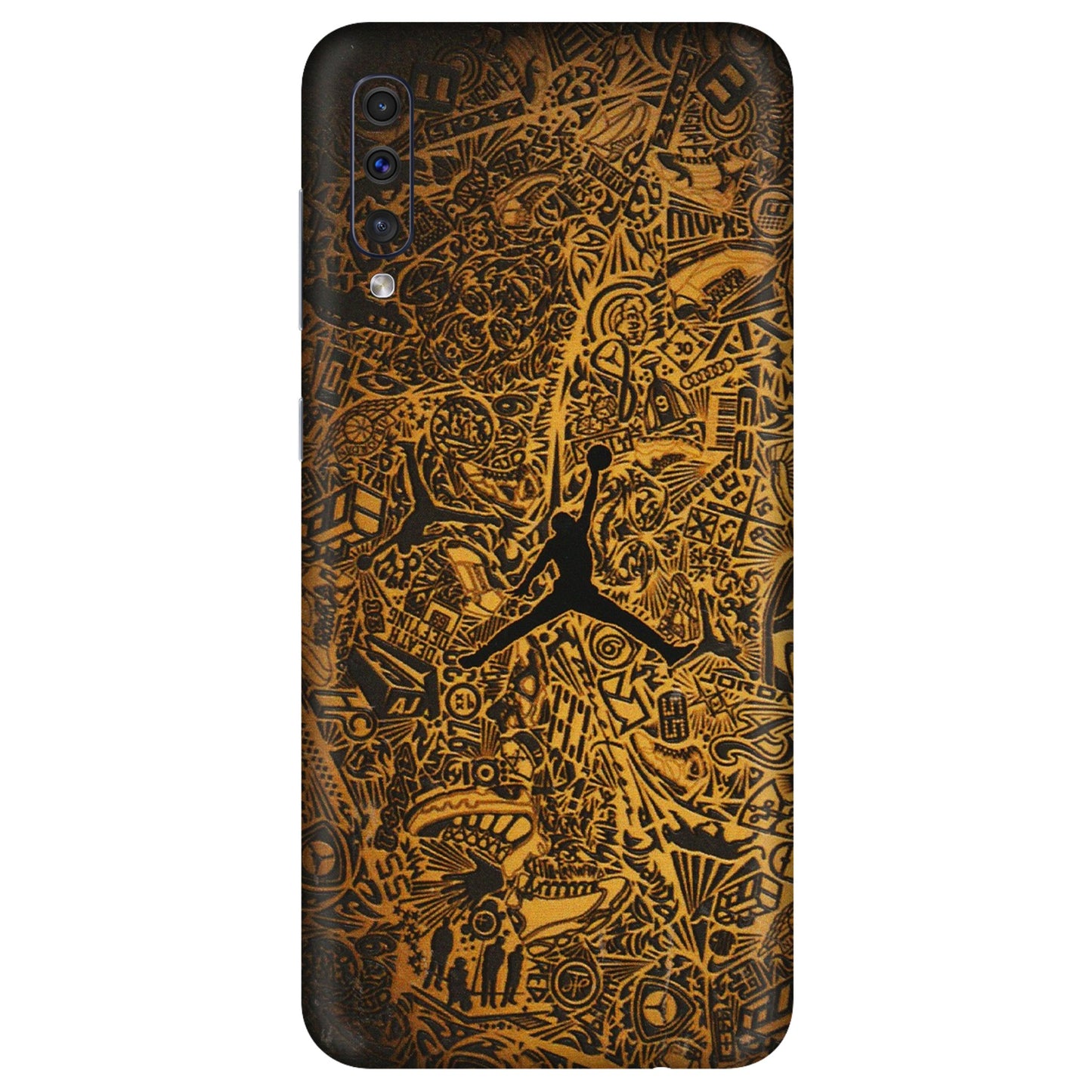 Samsung A/S Series Phone Skins (All Models) - Premium Gold Basketball Player - 3D Embossed Finish (L-236) Samsung Galaxy A50