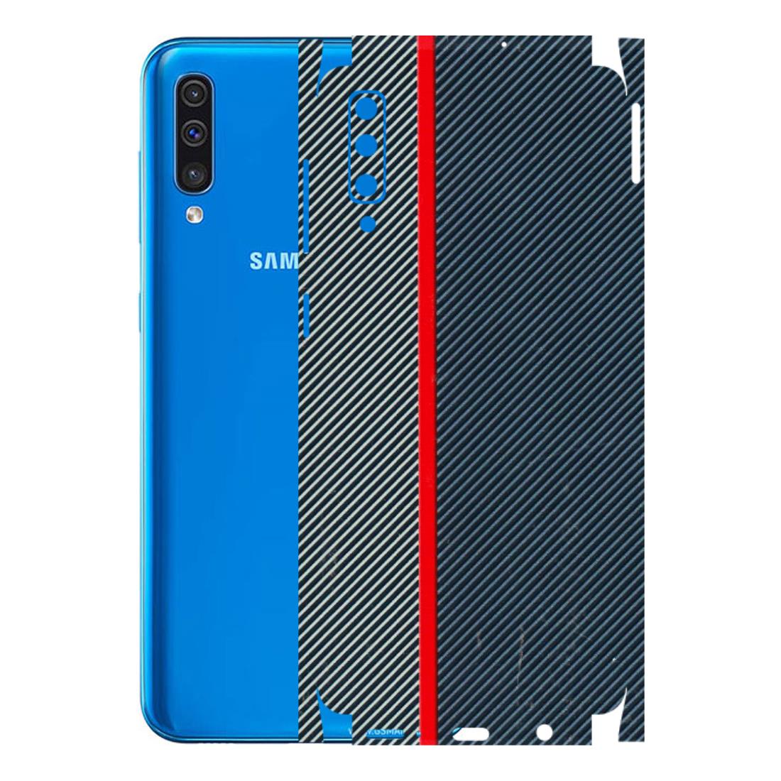 Samsung A/S Series Phone Skins (All Models) - Blue Sober Lines - 3D Embossed Finish (L-305) Samsung Galaxy A50
