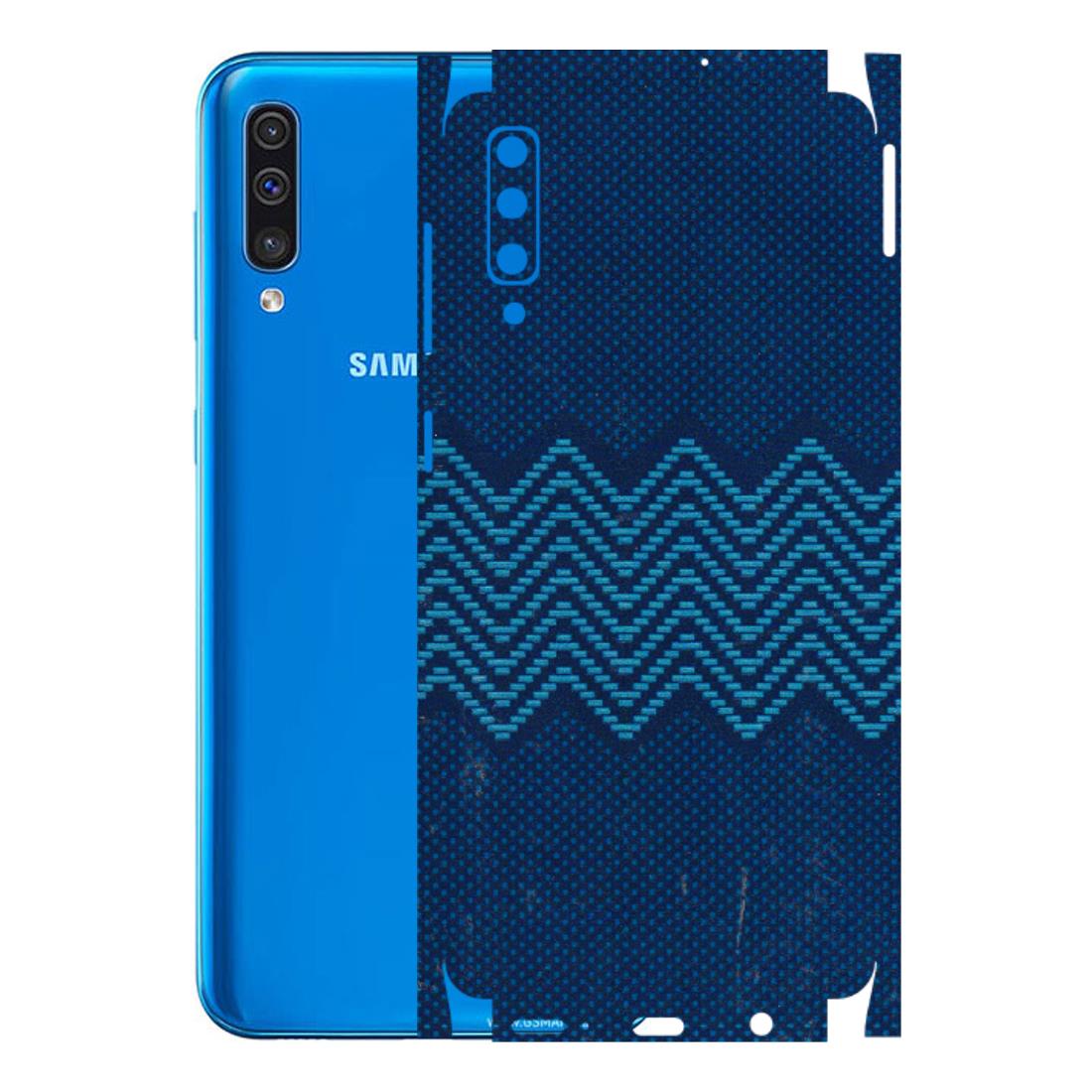 Samsung A/S Series Phone Skins (All Models) - Blue Sober Waves - 3D Embossed Finish (L-306) Samsung Galaxy A50
