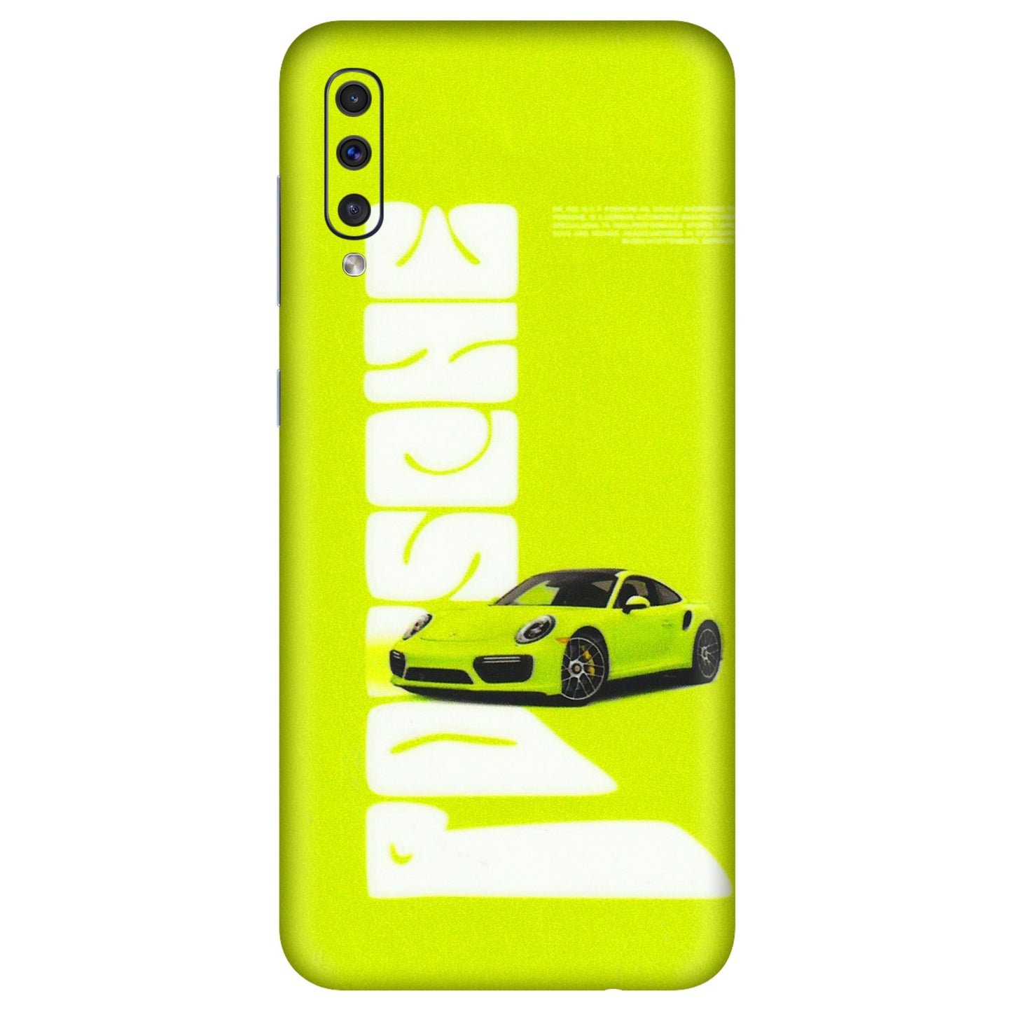 Samsung A/S Series Phone Skins (All Models) - Lime Green Porche - 3D Embossed Finish (L-30) Samsung Galaxy A50