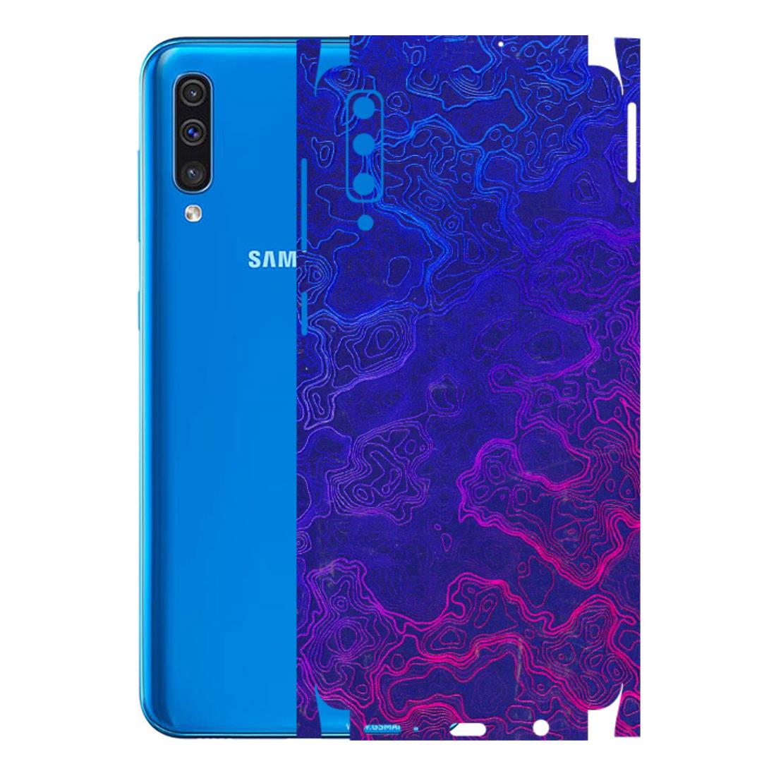 Samsung A/S Series Phone Skins (All Models) - Purple Ripples Swirl - 3D Embossed Finish (L-314) Samsung Galaxy A50