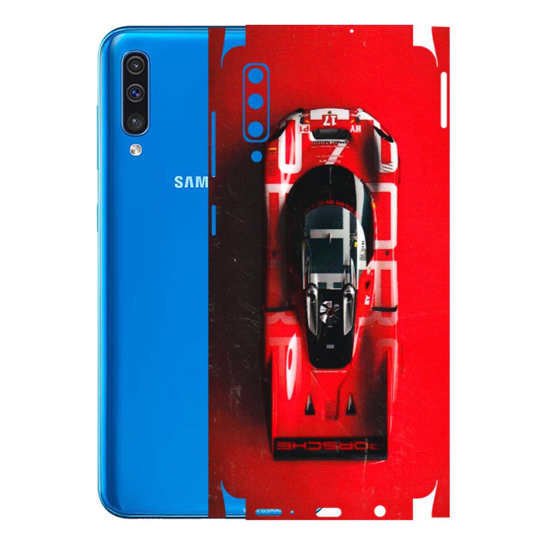 Samsung A/S Series Phone Skins (All Models) - Red Porsche Car Logo - 3D Embossed Finish (L-315) Samsung Galaxy A50