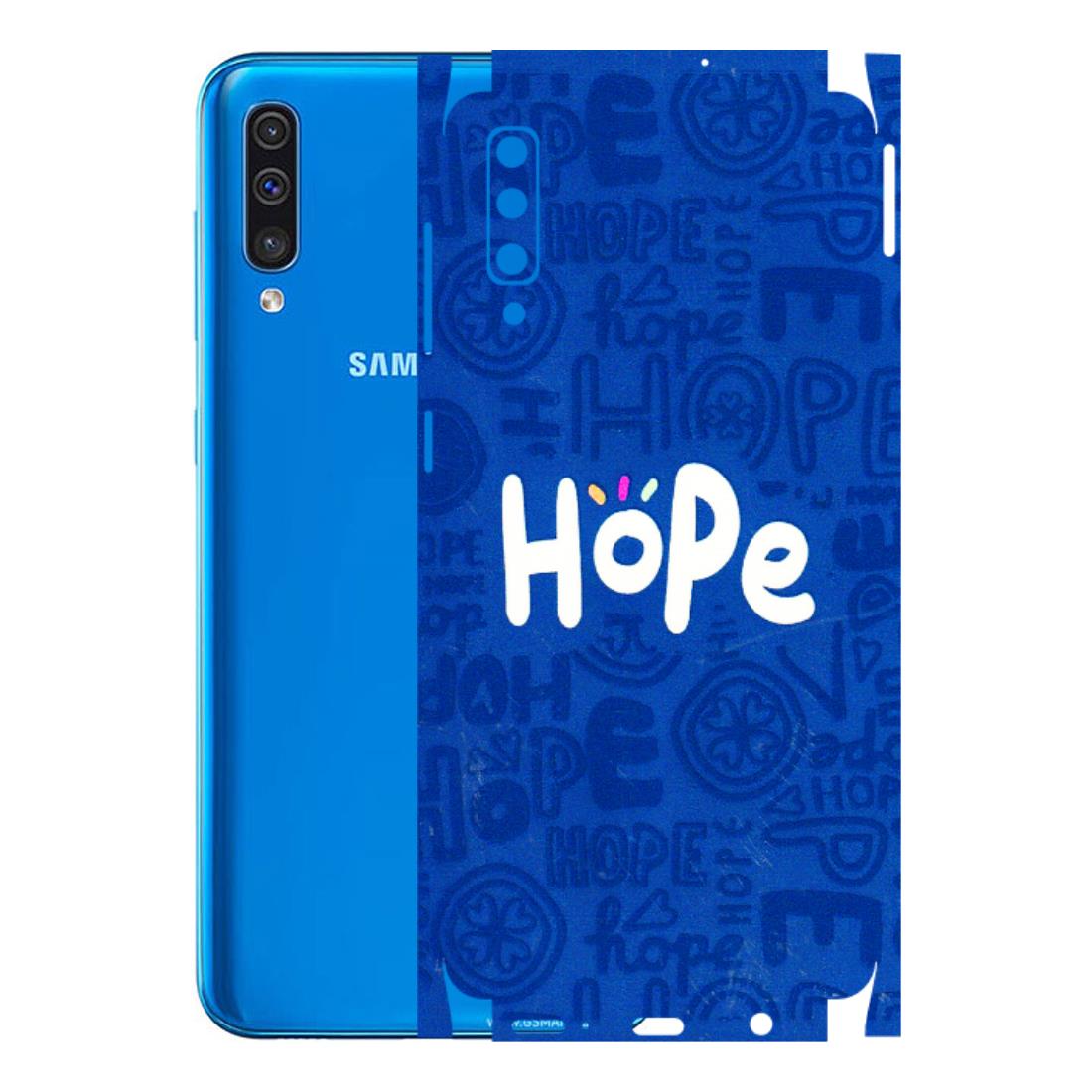Samsung A/S Series Phone Skins (All Models) - Hope Doodles Blue - 3D Embossed Finish (L-43) Samsung Galaxy A50