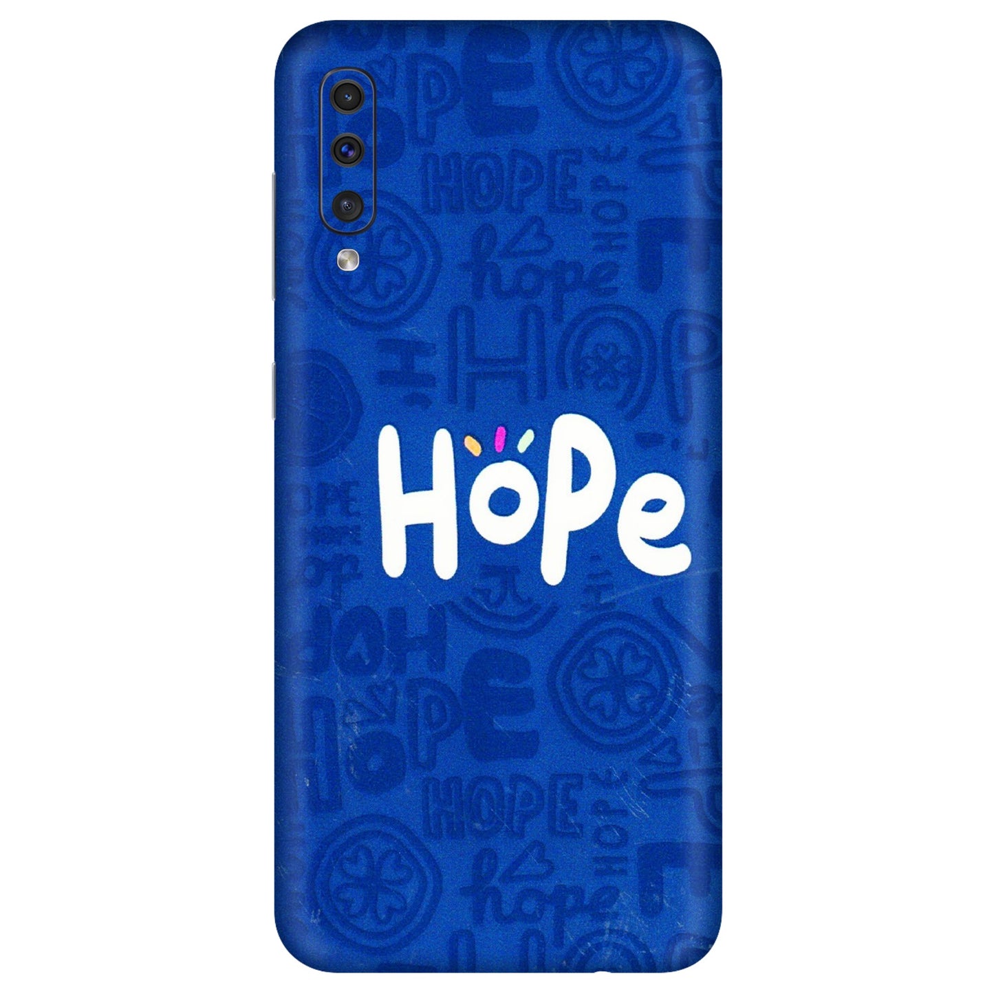 Samsung A/S Series Phone Skins (All Models) - Hope Doodles Blue - 3D Embossed Finish (L-43) Samsung Galaxy A50