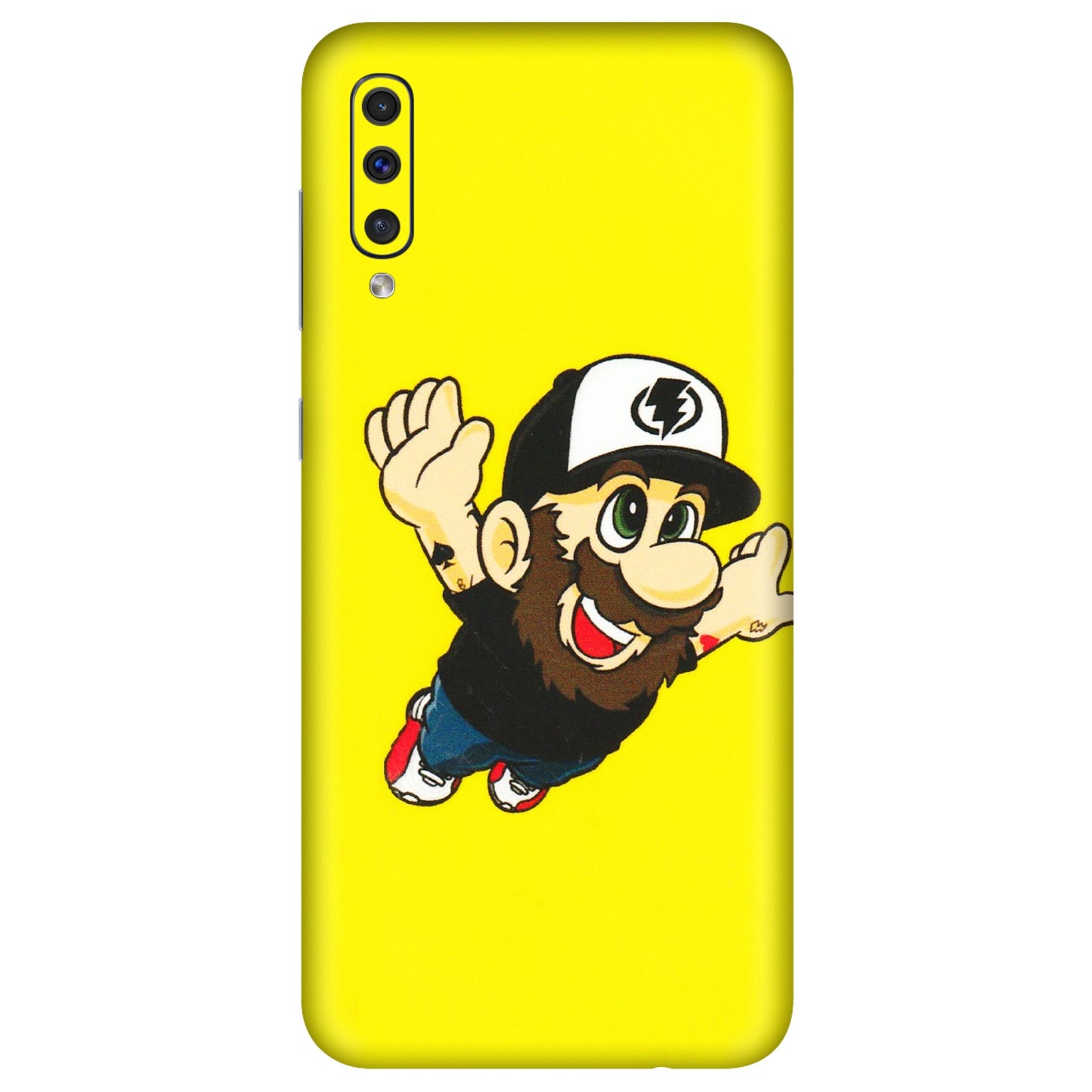 Samsung A/S Series Phone Skins (All Models) - Flying Beardo - 3D Embossed Finish (L-60) Samsung Galaxy A50