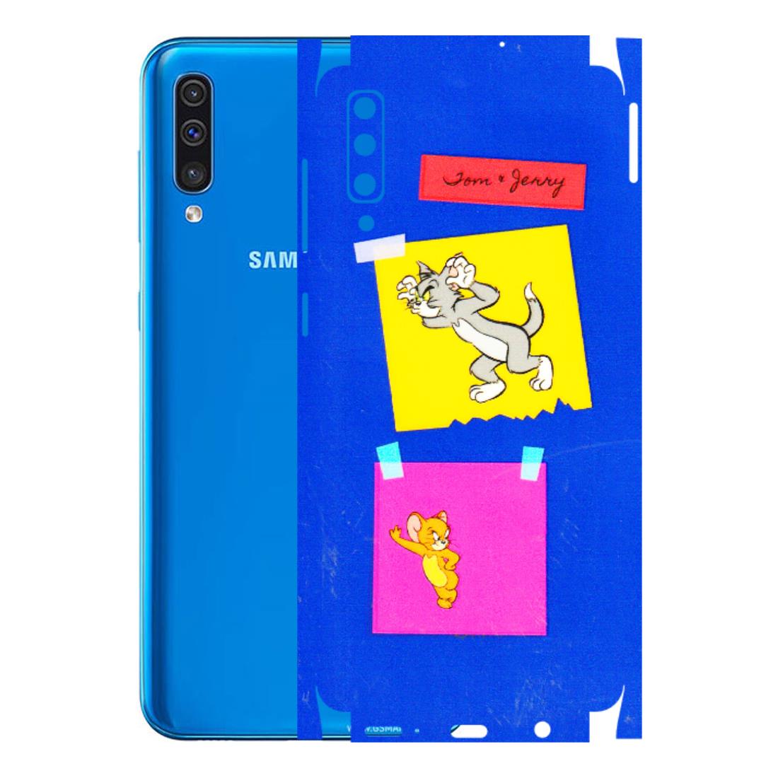 Samsung A/S Series Phone Skins (All Models) - Tom N Jerry Sticky Notes - 3D Embossed Finish (L-88) Samsung Galaxy A50