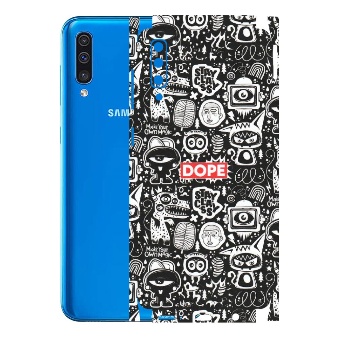 Samsung A/S Series Phone Skins (All Models) - Dope Stay Classy Black Doodles - Matte Finish (M-126) Samsung Galaxy A50