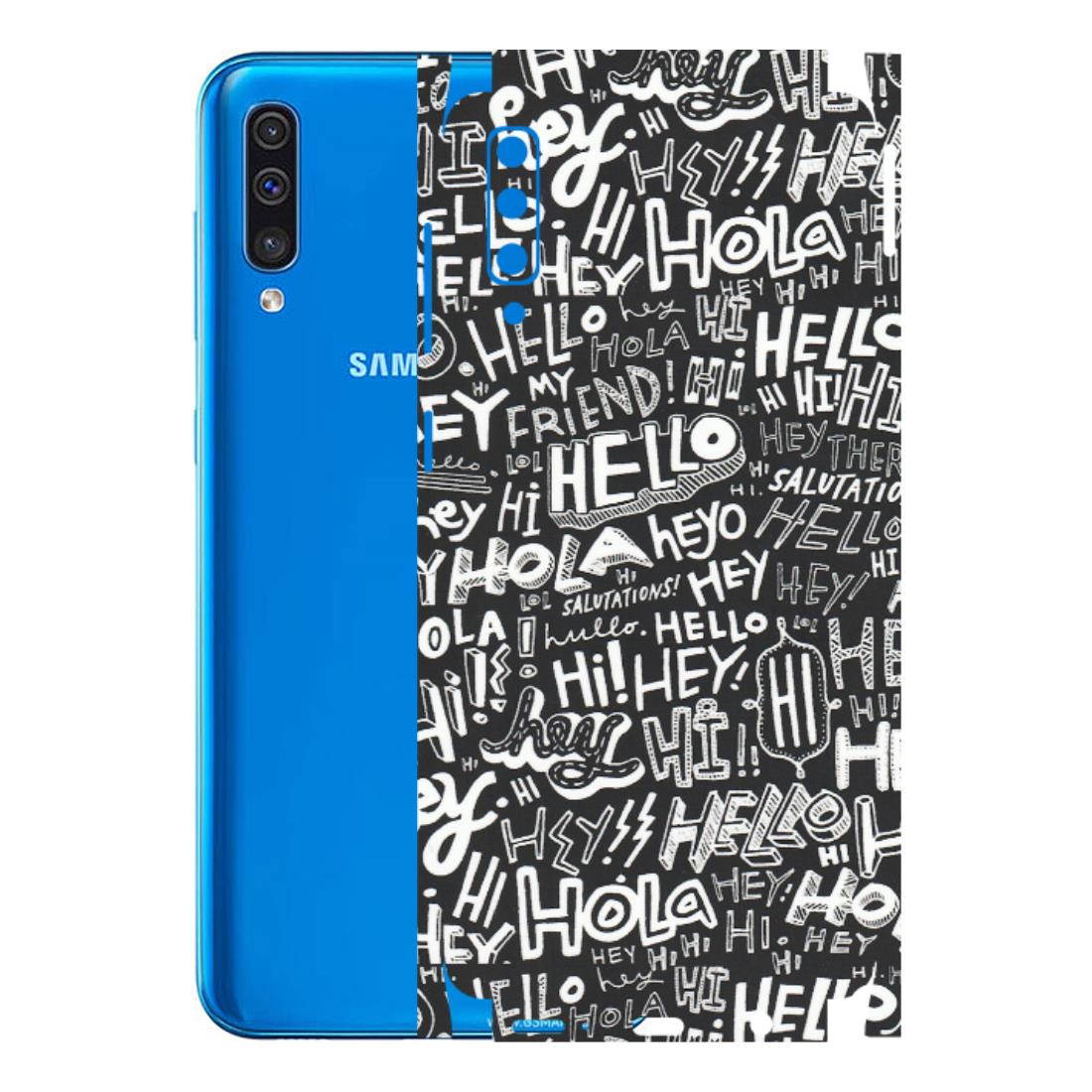 Samsung A/S Series Phone Skins (All Models) - Hi Hello Doodles - Matte Finish (M-25) Samsung Galaxy A50