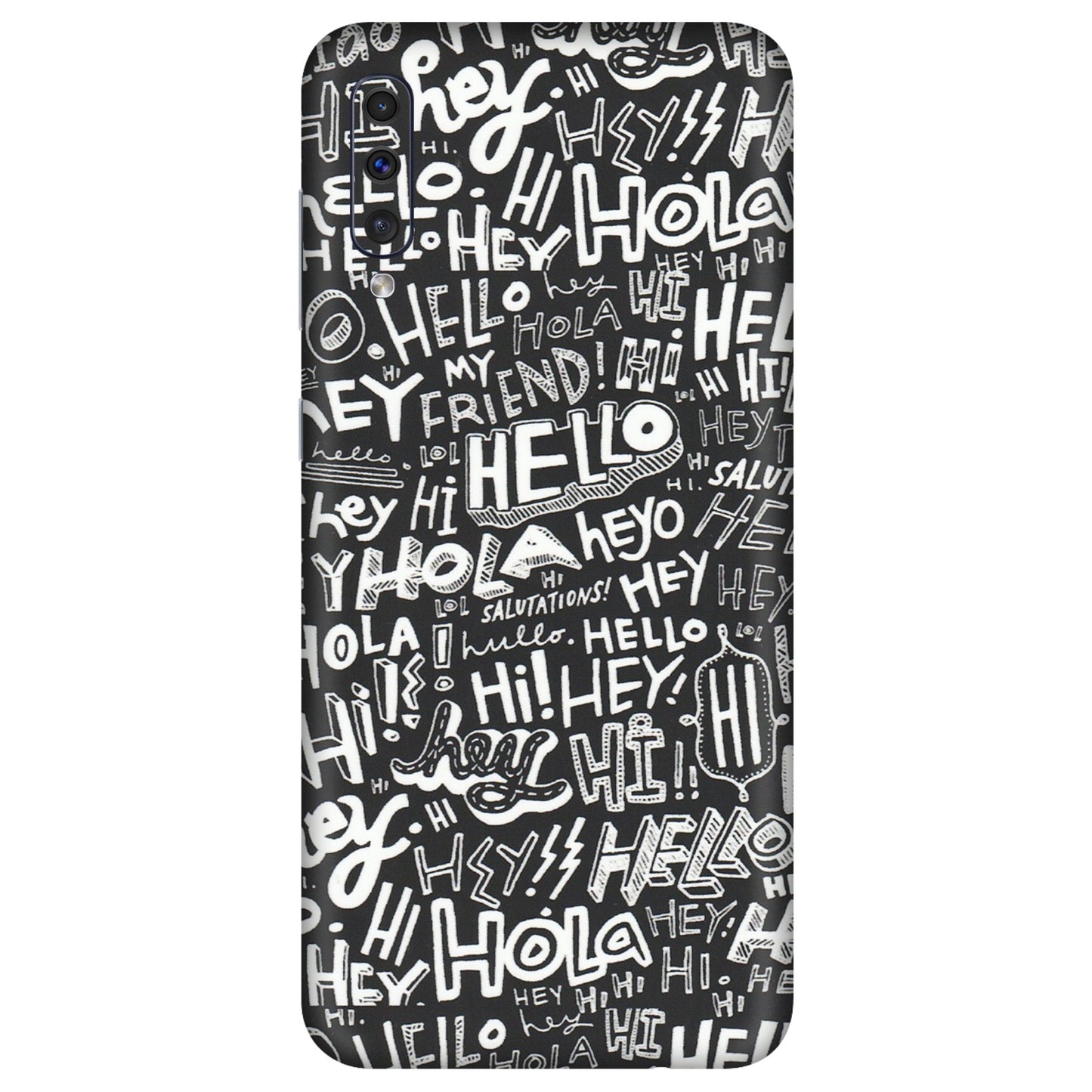 Samsung A/S Series Phone Skins (All Models) - Hi Hello Doodles - Matte Finish (M-25) Samsung Galaxy A50