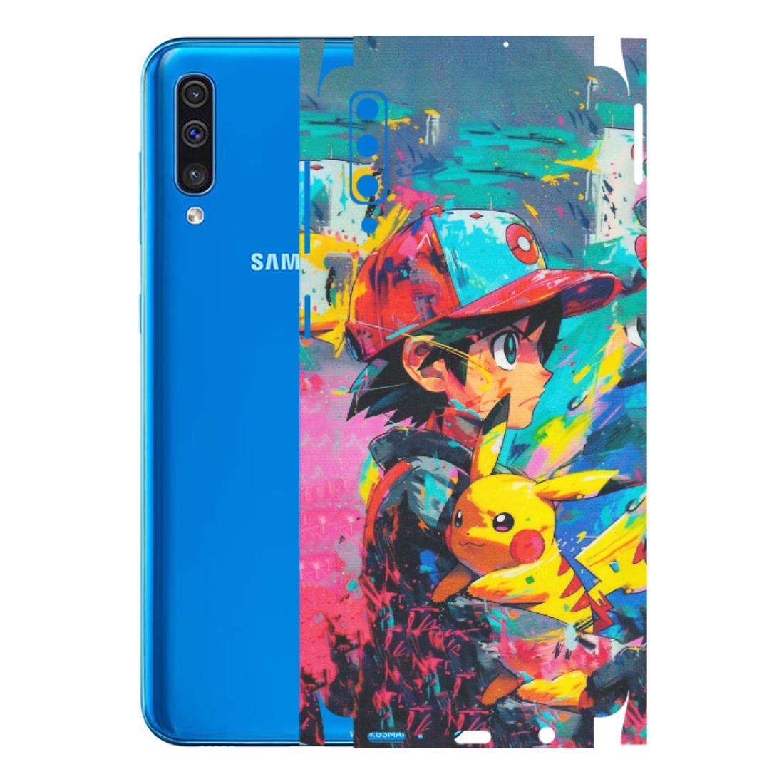 Samsung A/S Series Phone Skins (All Models) - Ash & Pikachu - Matte Finish (M-26) Samsung Galaxy A50