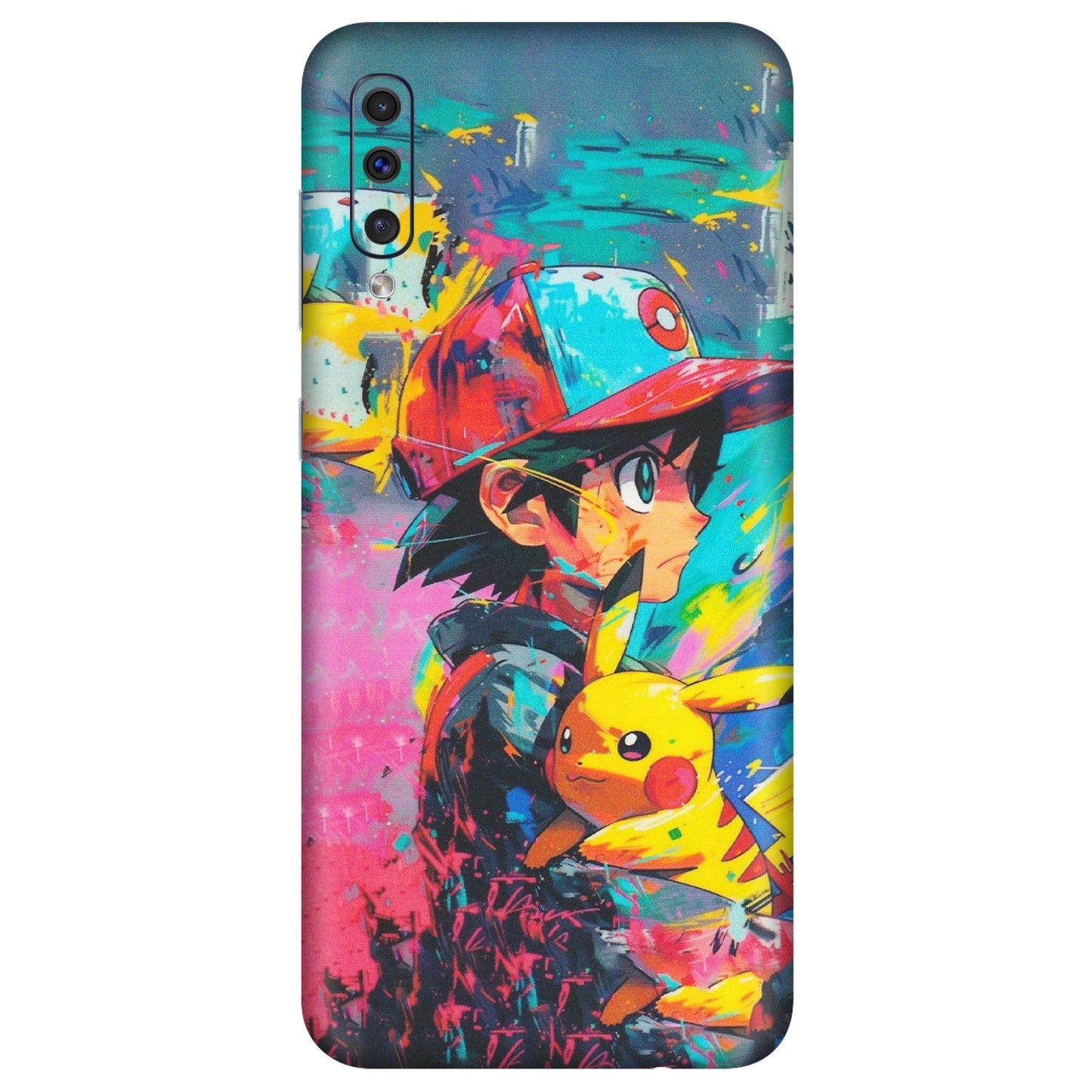 Samsung A/S Series Phone Skins (All Models) - Ash & Pikachu - Matte Finish (M-26) Samsung Galaxy A50