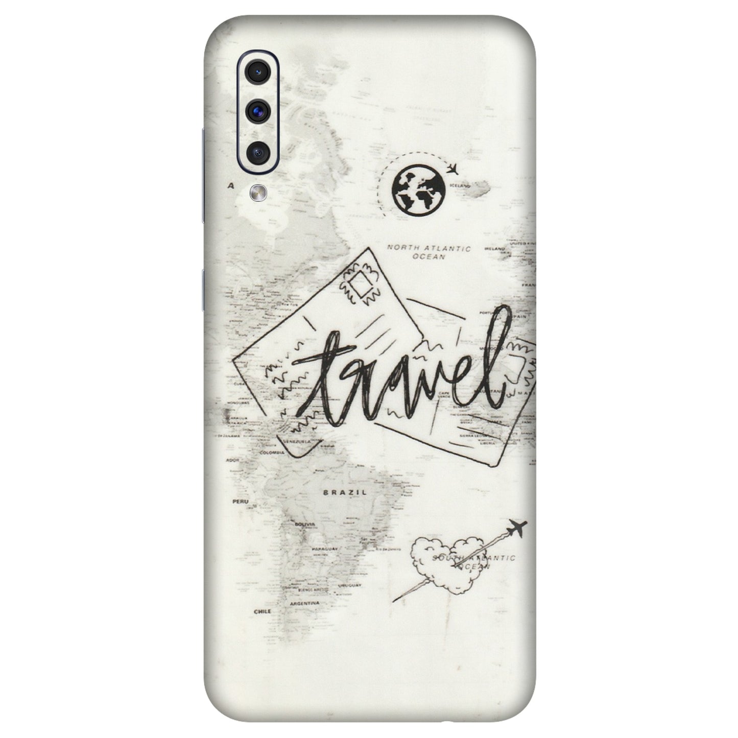 Samsung A/S Series Phone Skins (All Models) - Travel Ticket - Transparent Finish (T-06) Samsung Galaxy A50