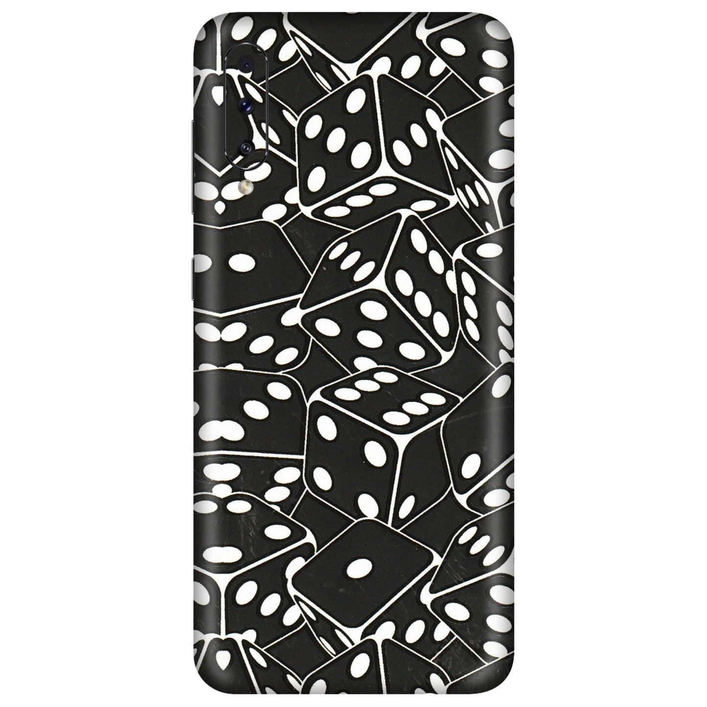 Samsung A/S Series Phone Skins (All Models) - Big Black Dices - 3D Embossed Finish (L-106) Samsung Galaxy A50S