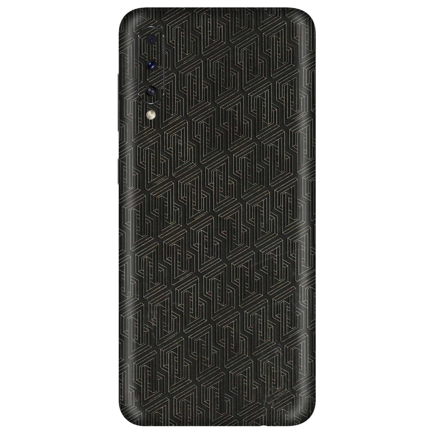 Samsung A/S Series Phone Skins (All Models) - Black Abstract Pattern - 3D Embossed Finish (L-117) Samsung Galaxy A50S