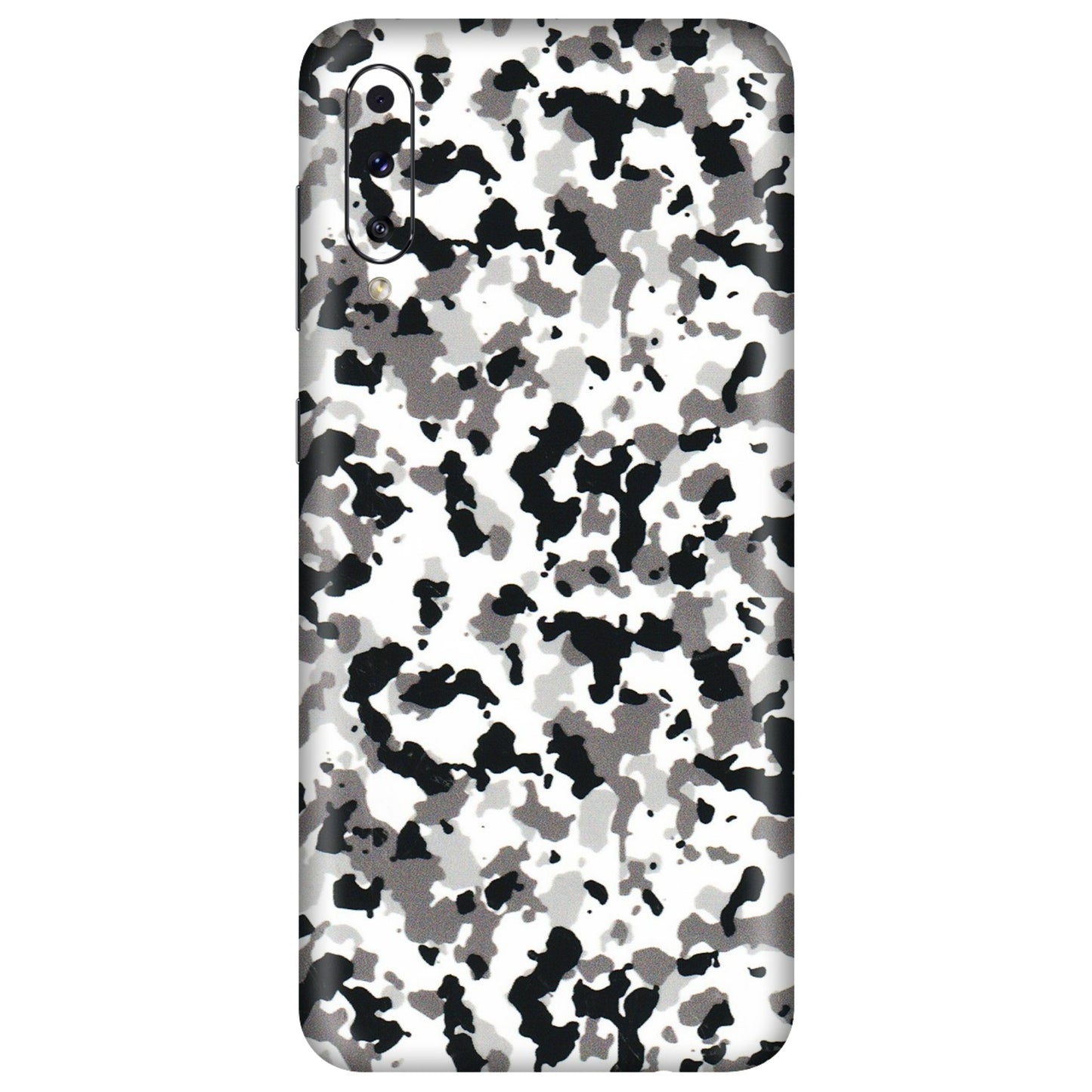 Samsung A/S Series Phone Skins (All Models) - White Black Camouflage - 3D Embossed Finish (L-18) Samsung Galaxy A50S