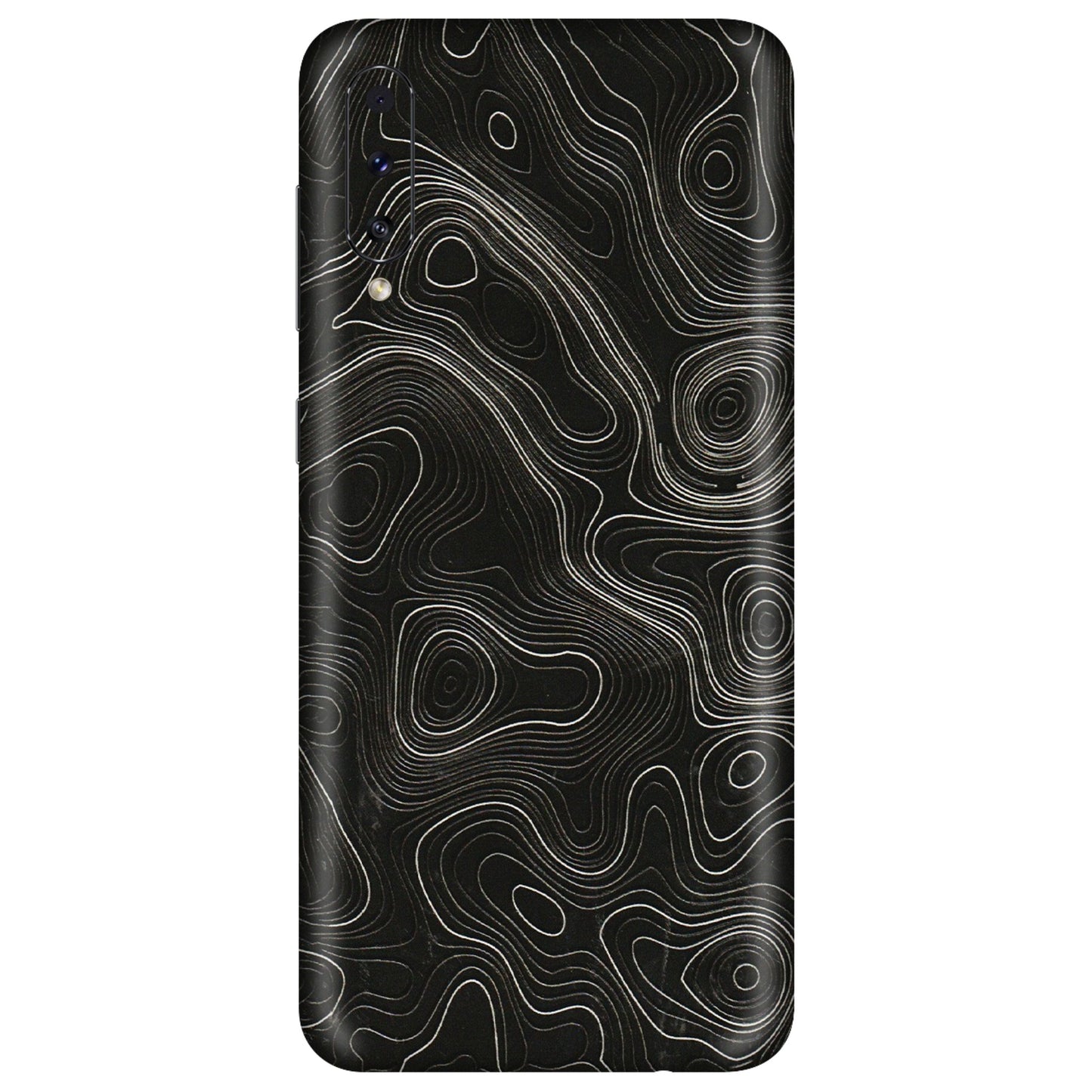 Samsung A/S Series Phone Skins (All Models) - Black Swirl - 3D Embossed Finish (L-196) Samsung Galaxy A50S