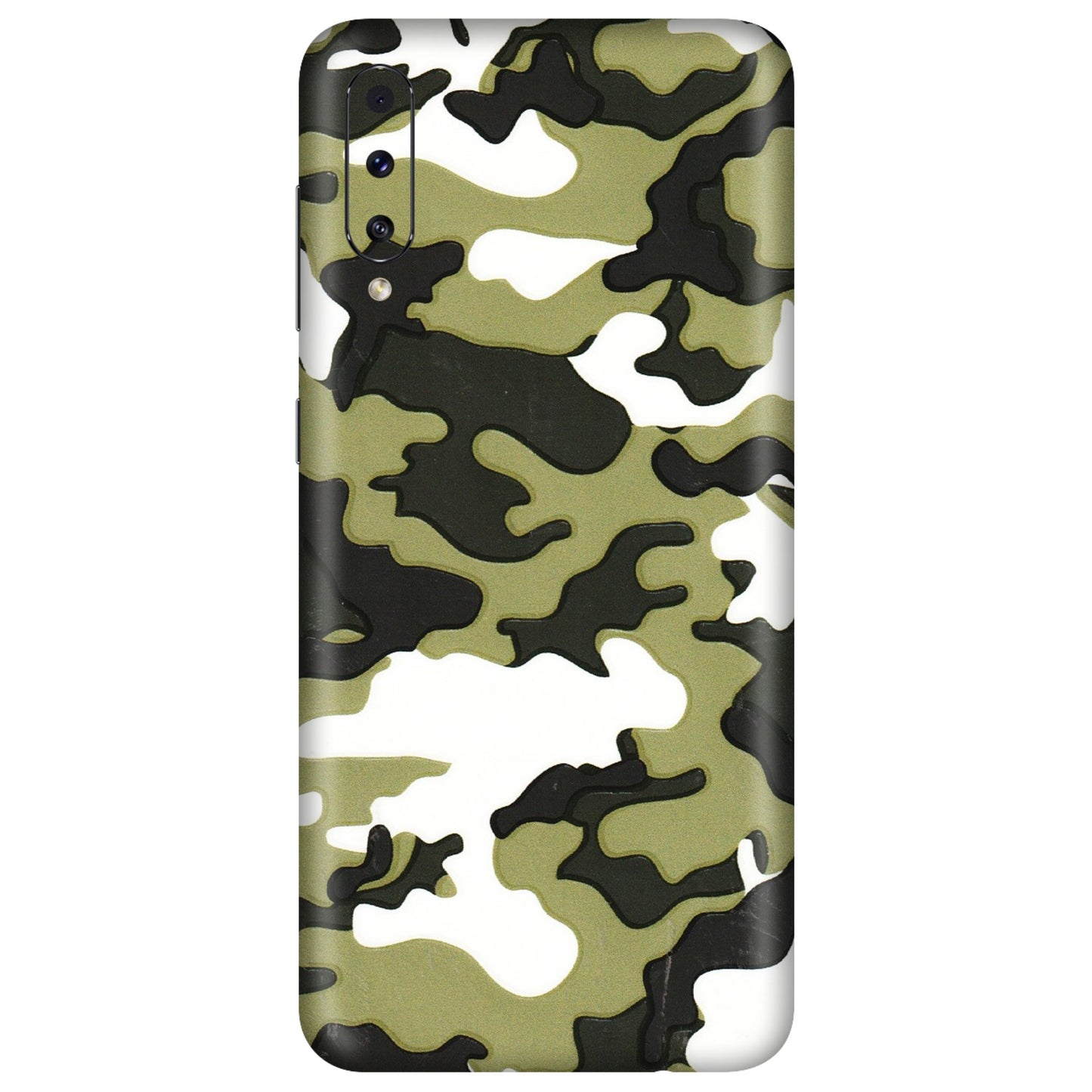 Samsung A/S Series Phone Skins (All Models) - Camouflages White And Green - 3D Embossed Finish (L-243) Samsung Galaxy A50S