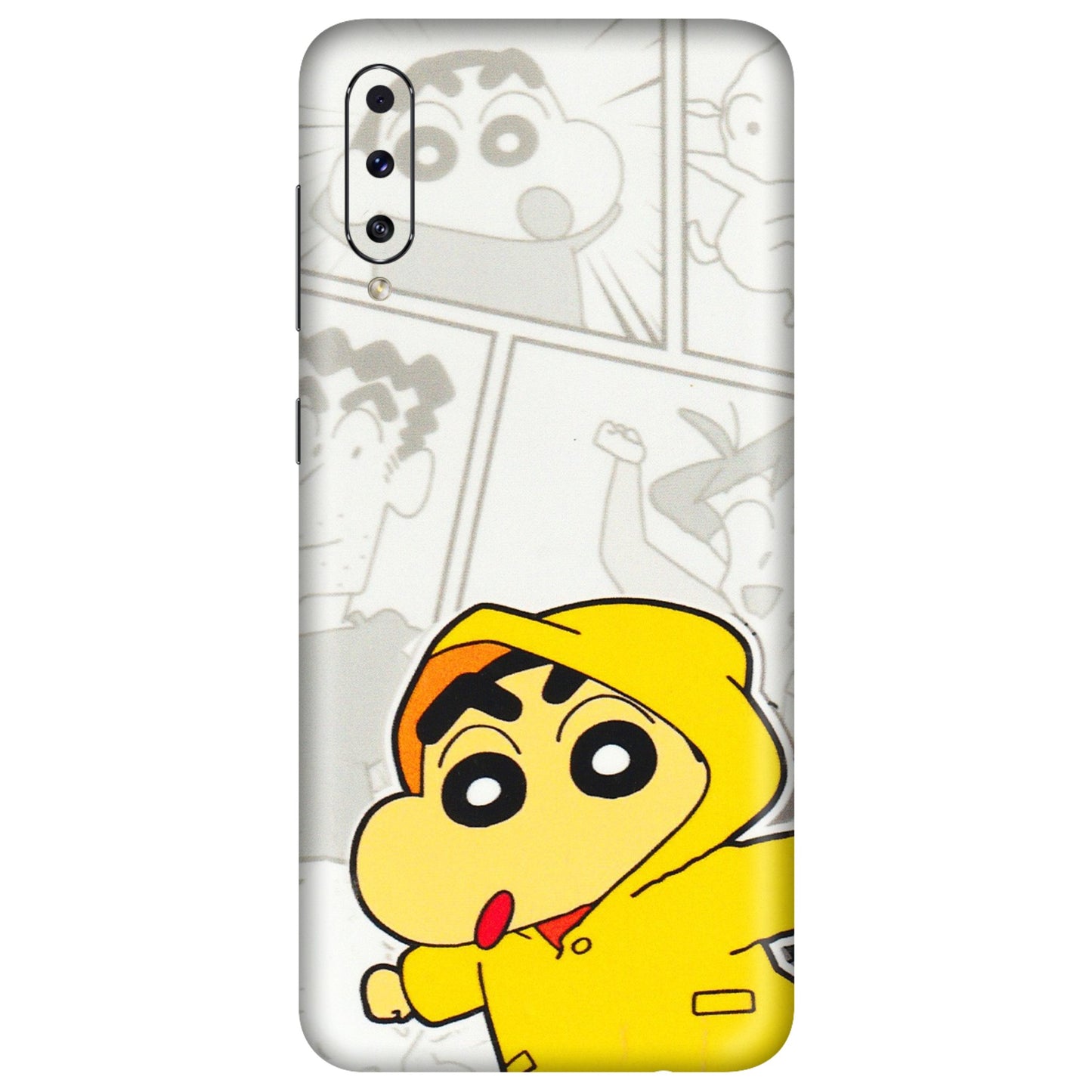 Samsung A/S Series Phone Skins (All Models) - Yellow Shinchan Comic - 3D Embossed Finish (L-246) Samsung Galaxy A50S