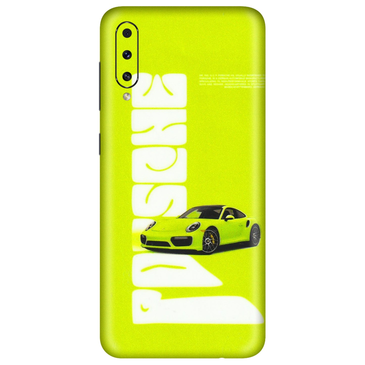 Samsung A/S Series Phone Skins (All Models) - Lime Green Porche - 3D Embossed Finish (L-30) Samsung Galaxy A50S