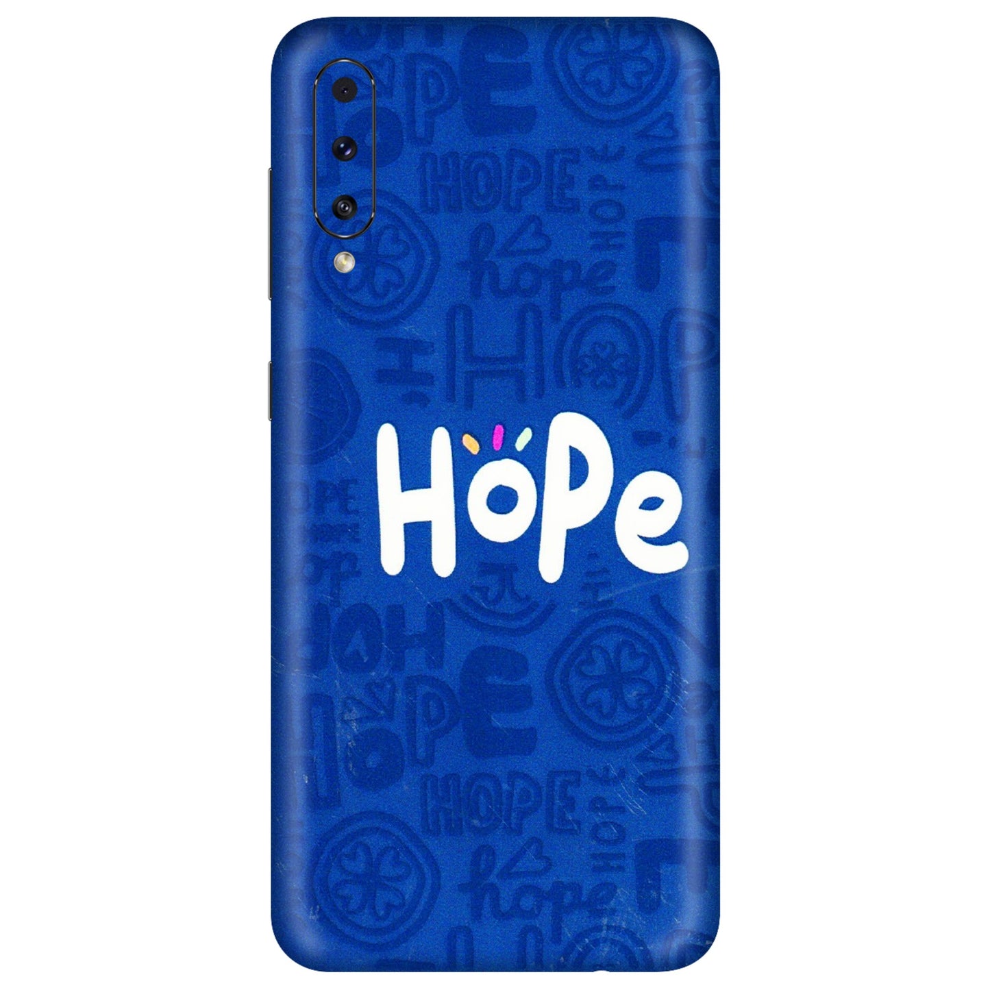 Samsung A/S Series Phone Skins (All Models) - Hope Doodles Blue - 3D Embossed Finish (L-43) Samsung Galaxy A50S