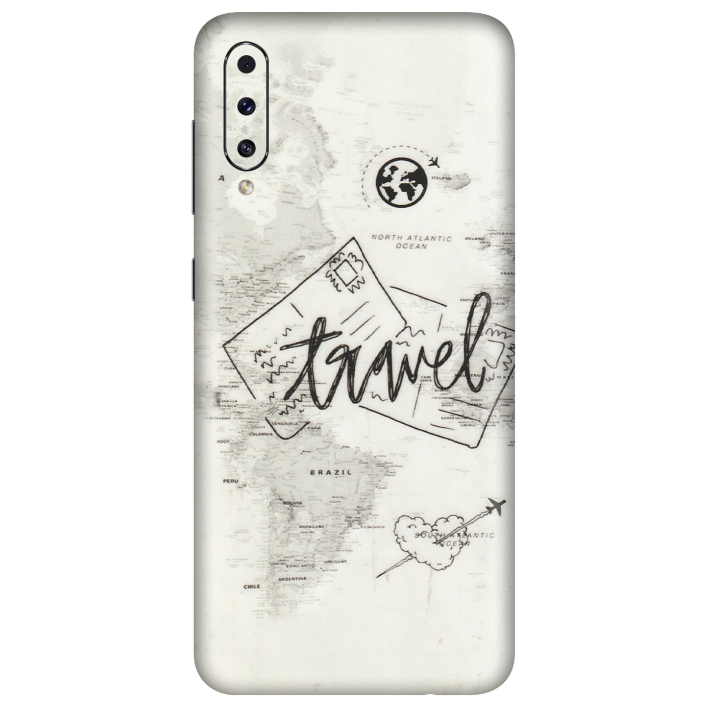 Samsung A/S Series Phone Skins (All Models) - Travel Ticket - Transparent Finish (T-06) Samsung Galaxy A50S