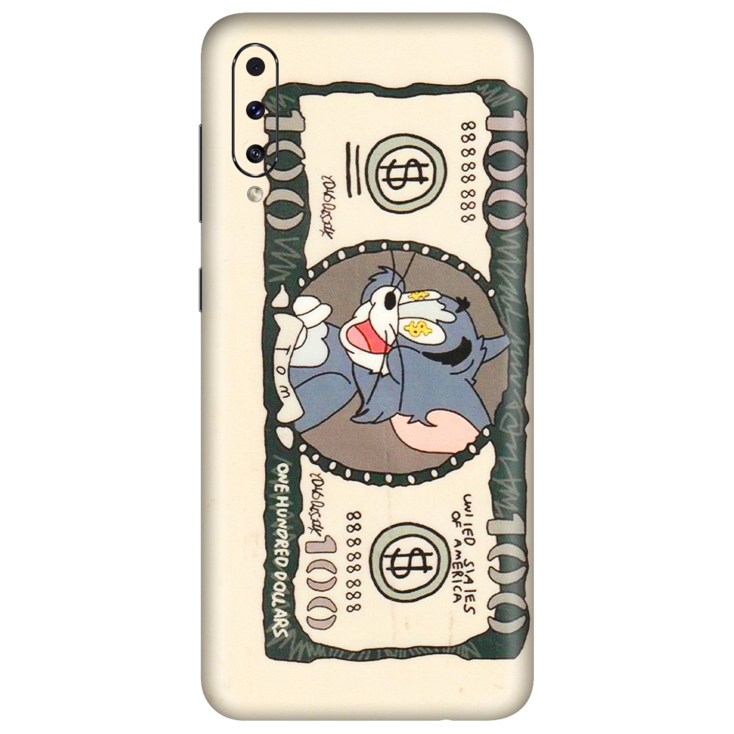 Samsung A/S Series Phone Skins (All Models) - One Hundred Dollar Tom - Transparent Finish (T-16) Samsung Galaxy A50S