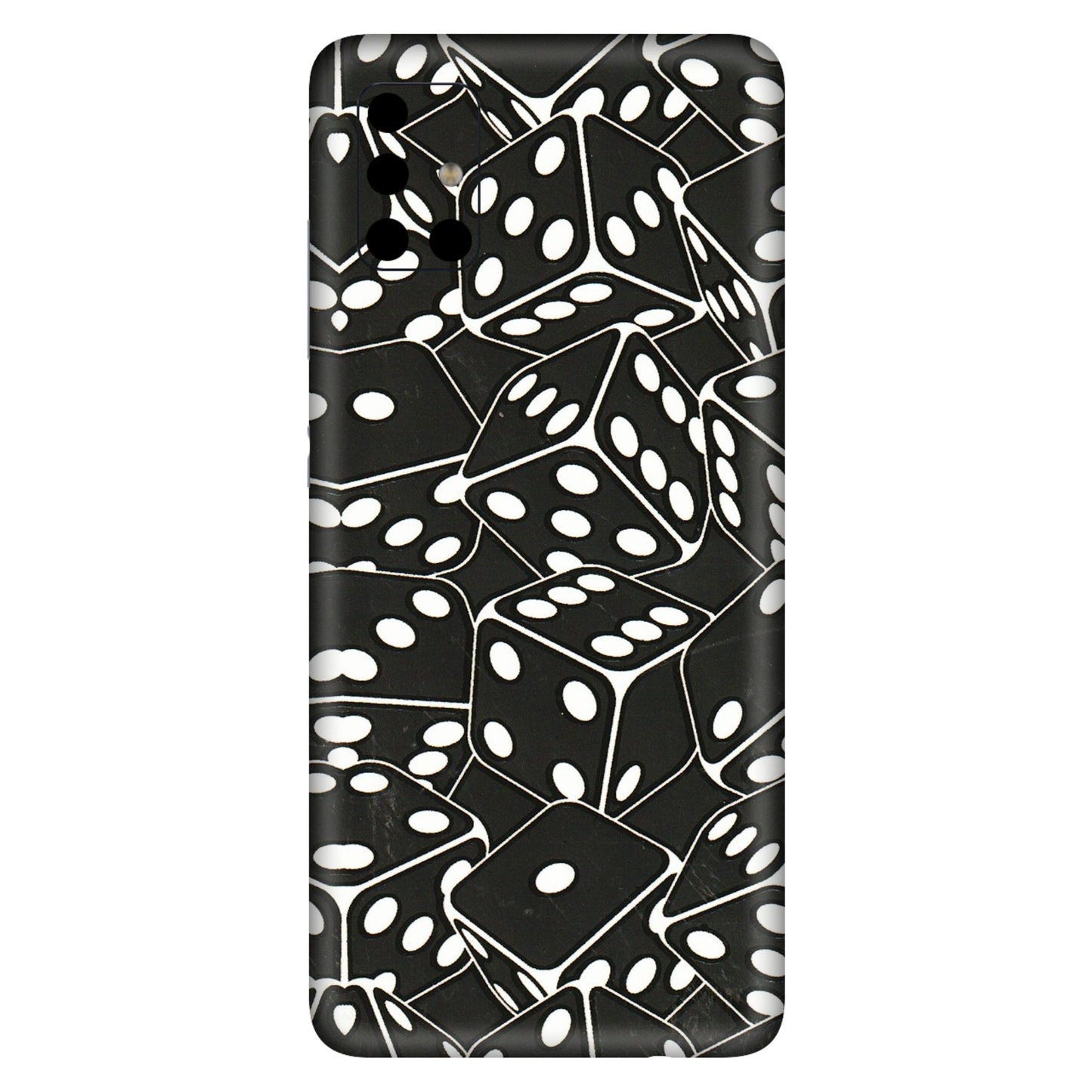 Samsung A/S Series Phone Skins (All Models) - Big Black Dices - 3D Embossed Finish (L-106) Samsung Galaxy A51