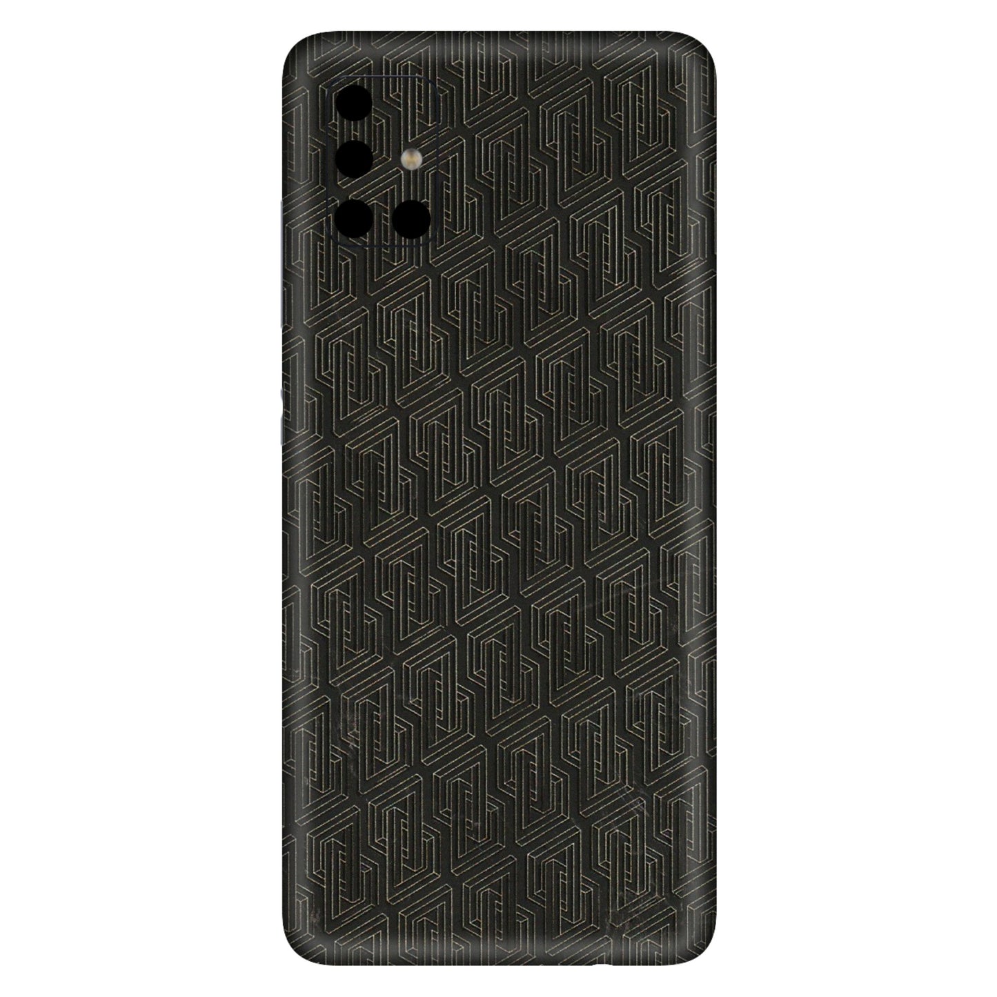 Samsung A/S Series Phone Skins (All Models) - Black Abstract Pattern - 3D Embossed Finish (L-117) Samsung Galaxy A51
