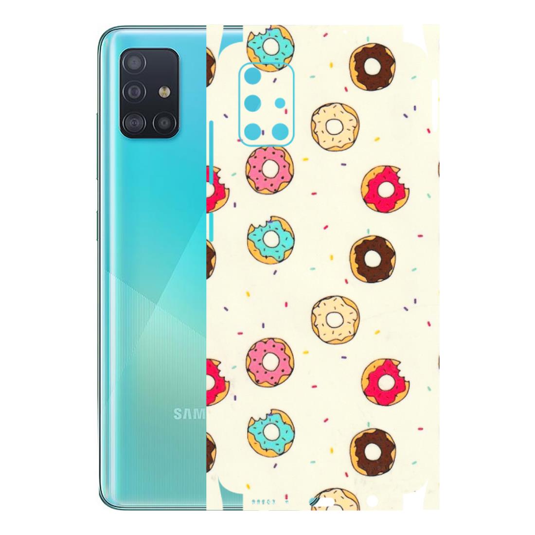 Samsung A/S Series Phone Skins (All Models) - Mini Donuts Doodle Art - 3D Embossed Finish (L-122) Samsung Galaxy A51