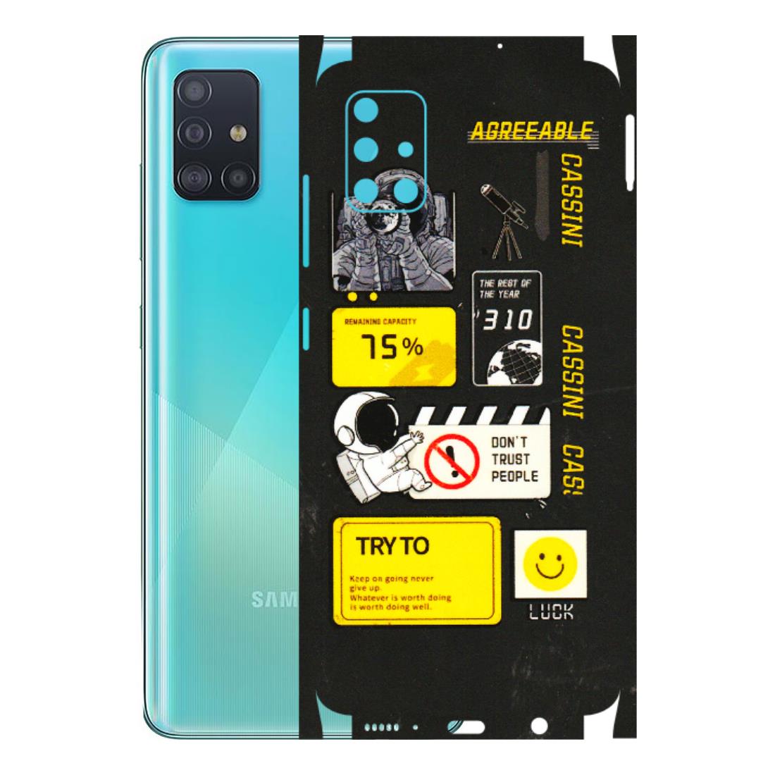 Samsung A/S Series Phone Skins (All Models) - Black Cassini - 3D Embossed Finish (L-161) Samsung Galaxy A51