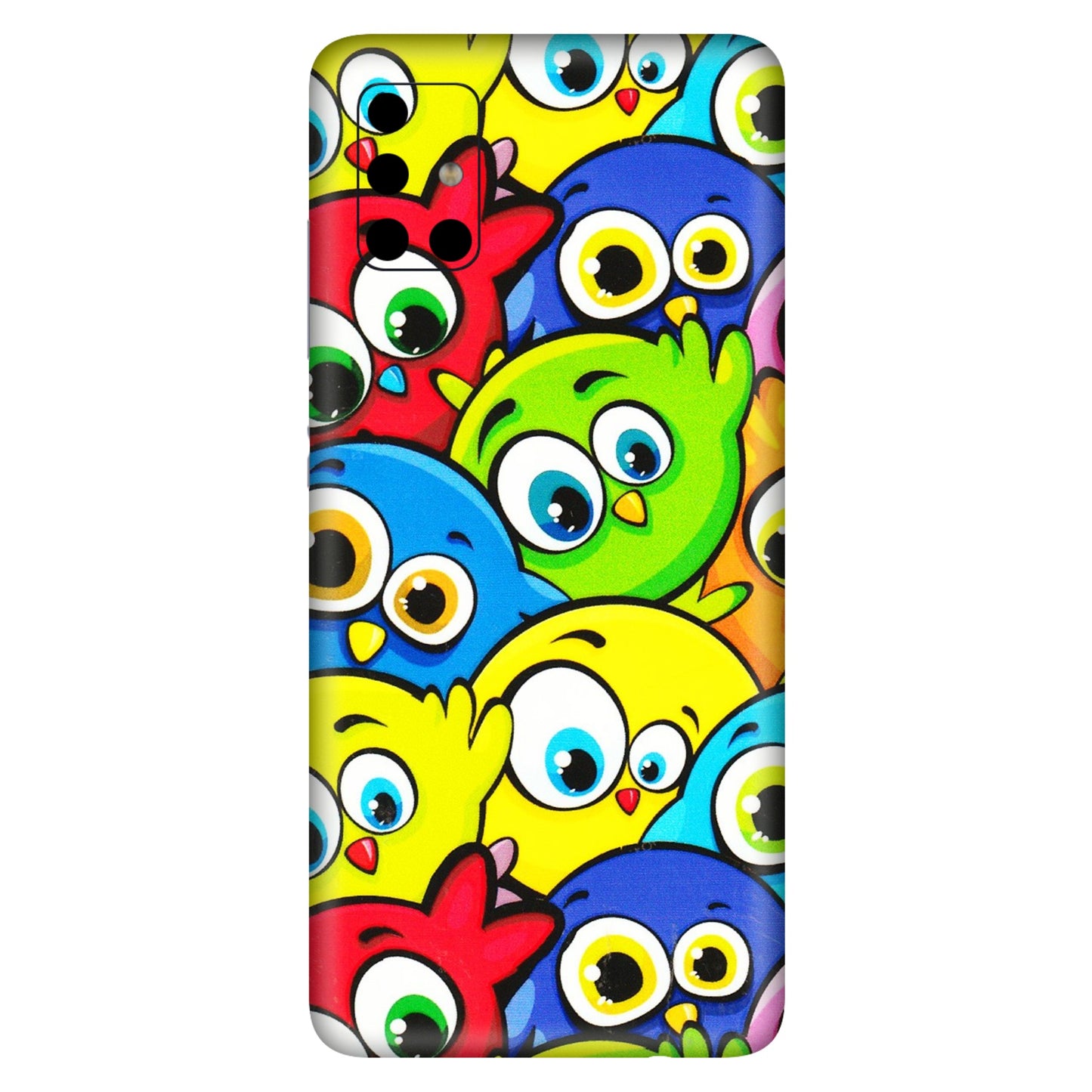 Samsung A/S Series Phone Skins (All Models) - Cute Fluffy Birds - 3D Embossed Finish (L-213) Samsung Galaxy A51
