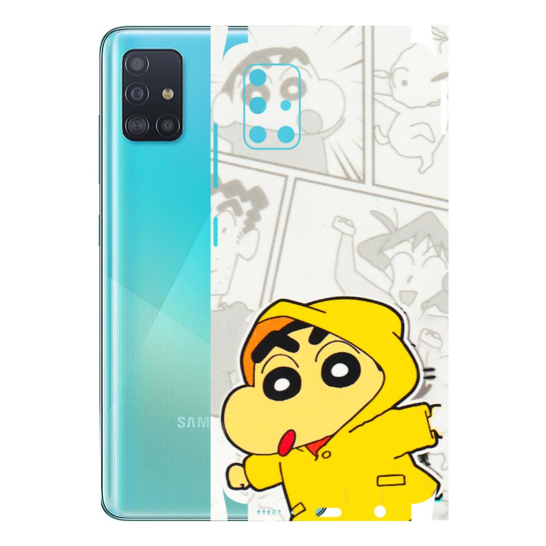 Samsung A/S Series Phone Skins (All Models) - Yellow Shinchan Comic - 3D Embossed Finish (L-246) Samsung Galaxy A51