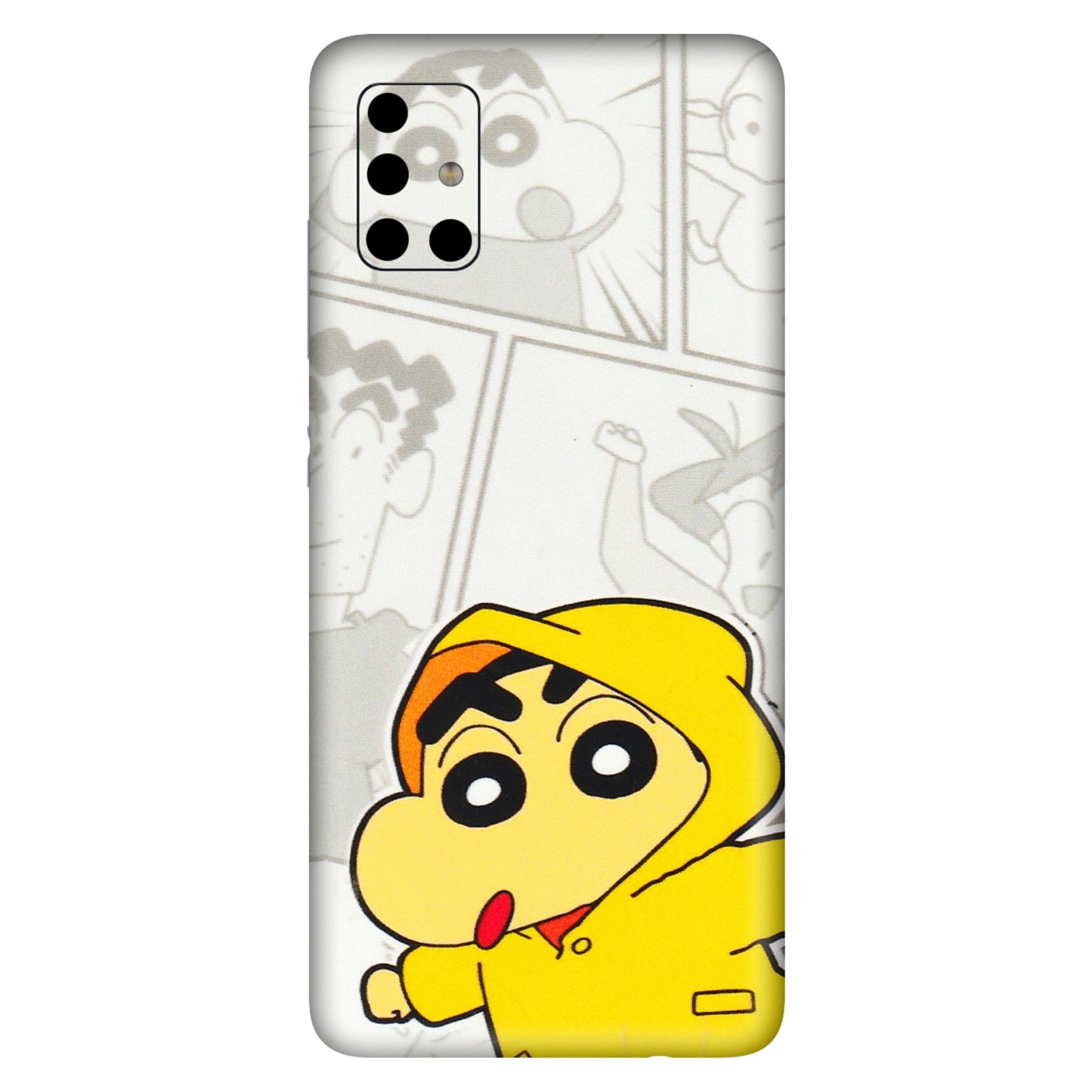 Samsung A/S Series Phone Skins (All Models) - Yellow Shinchan Comic - 3D Embossed Finish (L-246) Samsung Galaxy A51