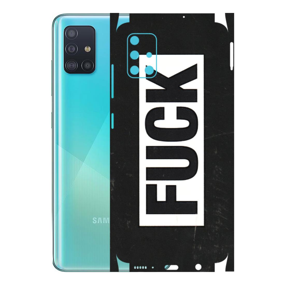 Samsung A/S Series Phone Skins (All Models) - The F Word - 3D Embossed Finish (L-255) Samsung Galaxy A51