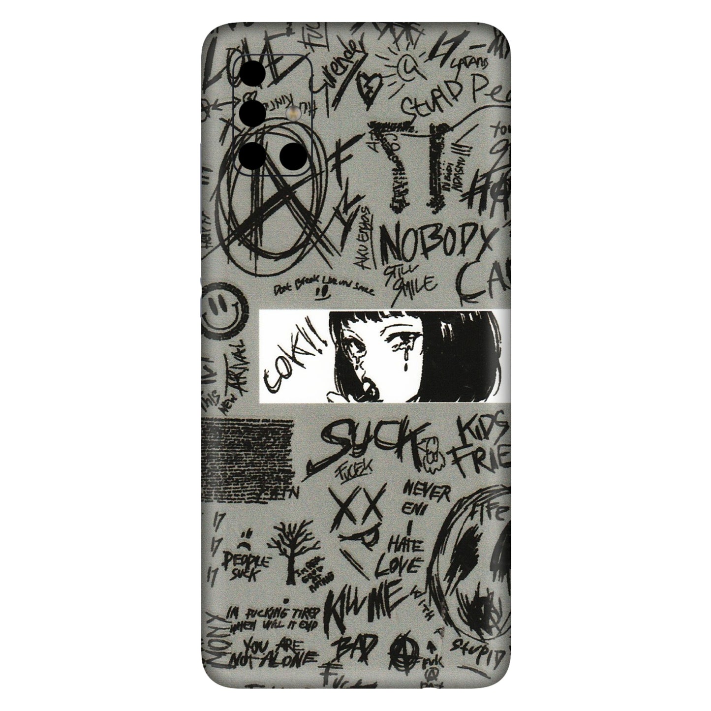 Samsung A/S Series Phone Skins (All Models) - Never Have Love Anime - 3D Embossed Finish (L-260) Samsung Galaxy A51
