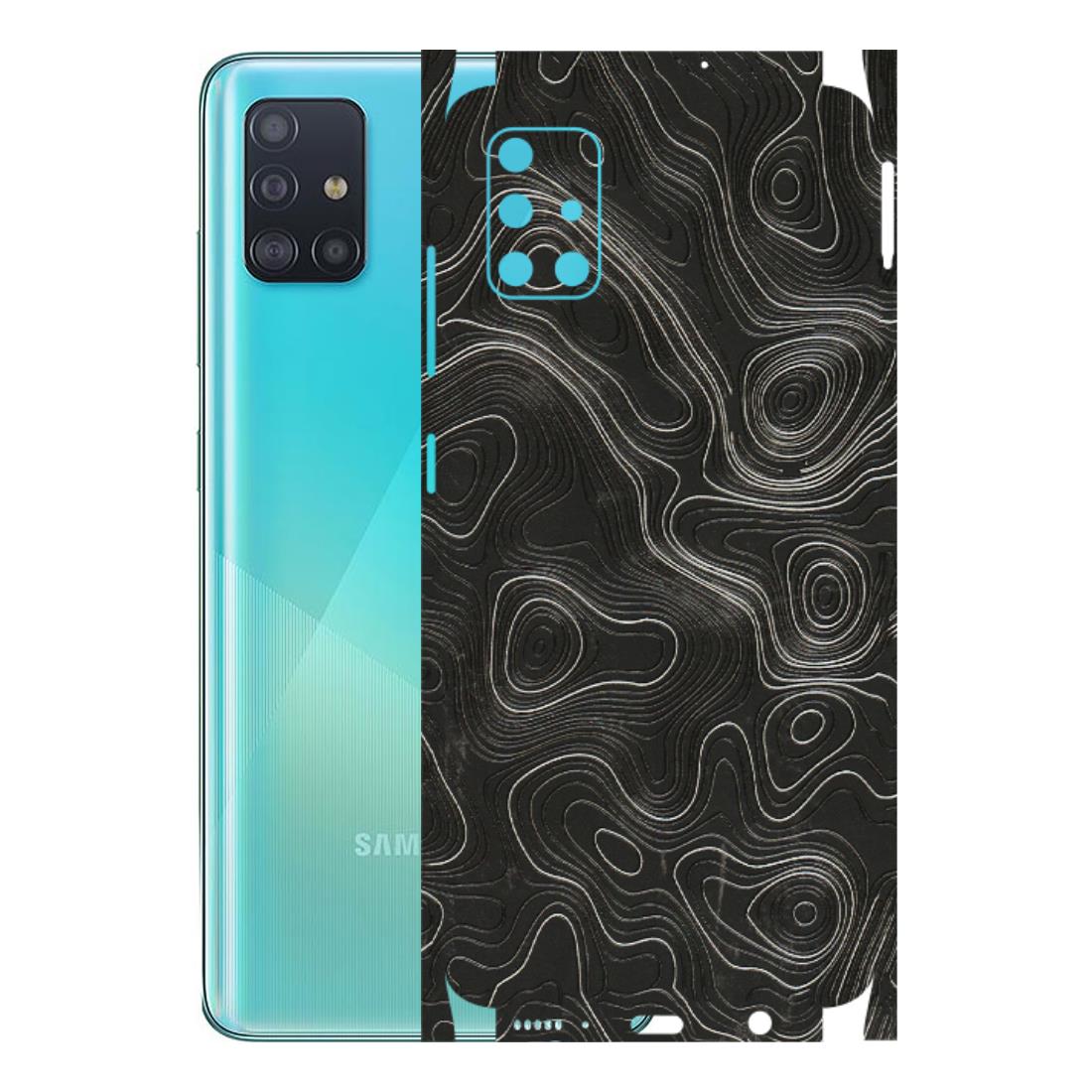 Samsung A/S Series Phone Skins (All Models) - Abstract White Line Map - 3D Embossed Finish (L-269) Samsung Galaxy A51