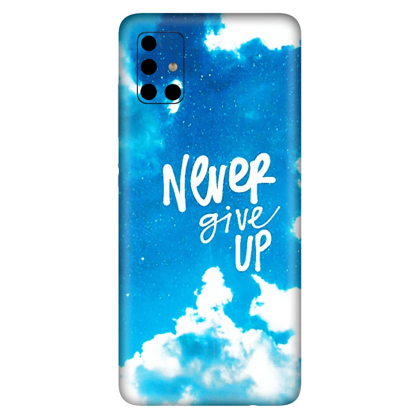 Samsung A/S Series Phone Skins (All Models) - Never Give Up - 3D Embossed Finish (L-279) Samsung Galaxy A51