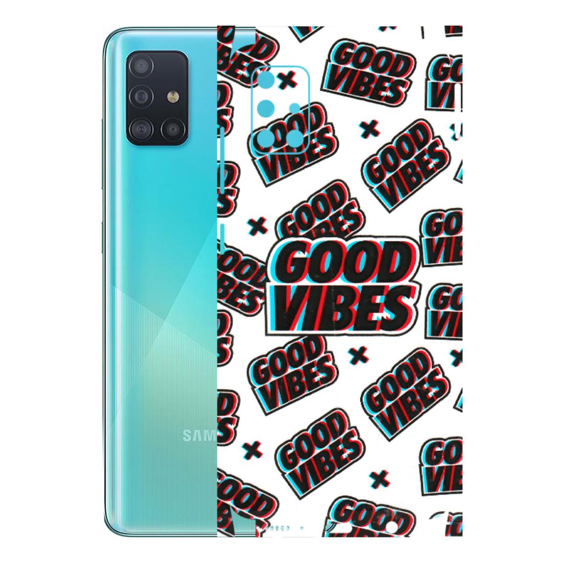 Samsung A/S Series Phone Skins (All Models) - Good Vibes - 3D Embossed Finish (L-282) Samsung Galaxy A51