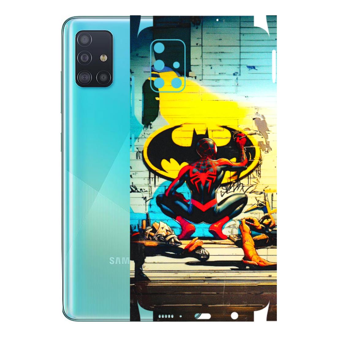 Samsung A/S Series Phone Skins (All Models) - New Spiderman Bat Logo - 3D Embossed Finish (L-309) Samsung Galaxy A51