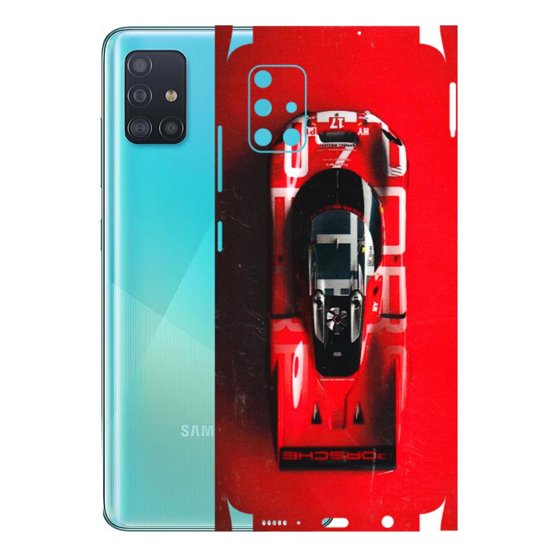 Samsung A/S Series Phone Skins (All Models) - Red Porsche Car Logo - 3D Embossed Finish (L-315) Samsung Galaxy A51