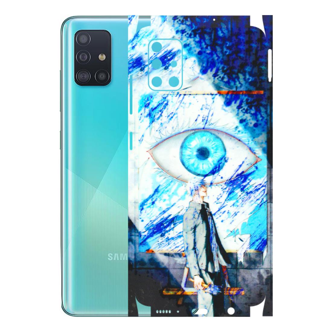 Samsung A/S Series Phone Skins (All Models) - Anime Sea Blue Eye - 3D Embossed Finish (L-318) Samsung Galaxy A51